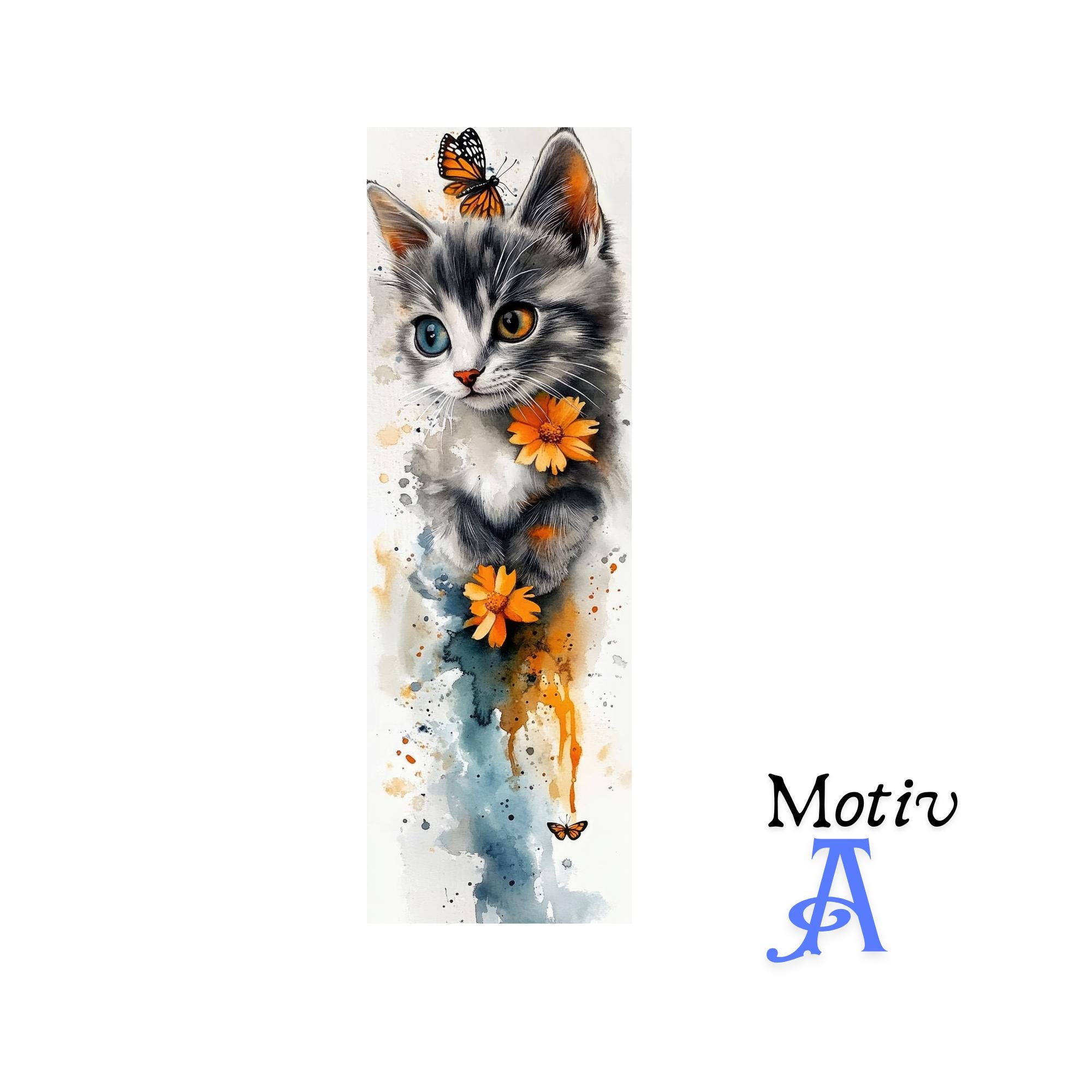 Lesezeichen aus Aluminium Geschenk zum Geburtstag Buchgeschenk "Motiv Katze" Bookmark - 2 Motive zur Auswahl  #LEALU