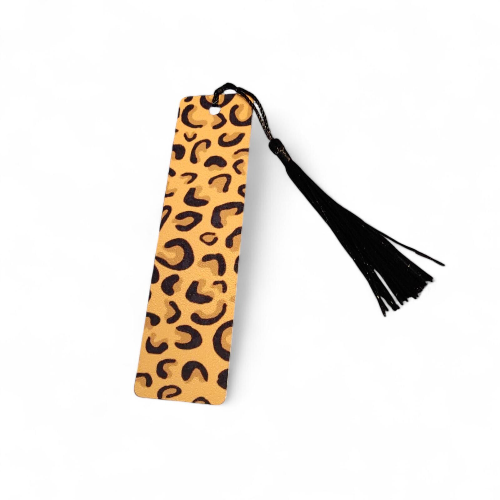 Lesezeichen aus Aluminium Geschenk zum Geburtstag, Muttertag Buchgeschenk "Motiv Animal Print Leopard" Bookmark #LEALU