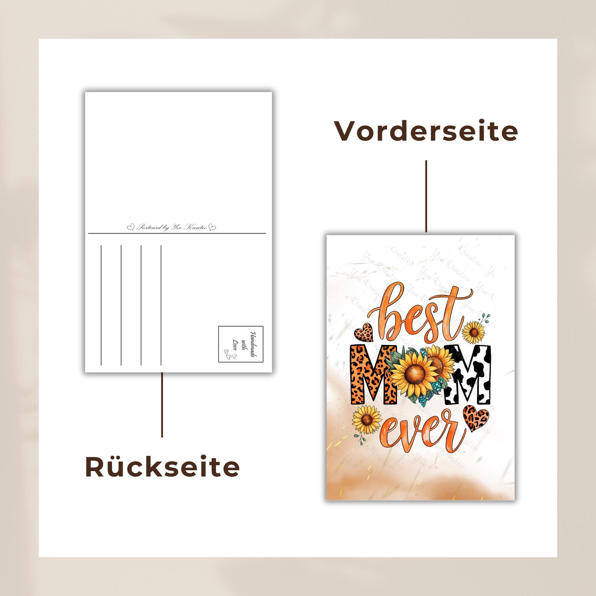 Geschenk zum Muttertag Postkarte Karte Glückwunschkarte Grußkarte Geschenkkarte auf DIN A6 Karte mit Glanzoberfläche #PHO Geschenk zum Muttertag Postkarte Karte Glückwunschkarte Grußkarte Geschenkkarte auf DIN A6 Karte mit Glanzoberfläche #PHO