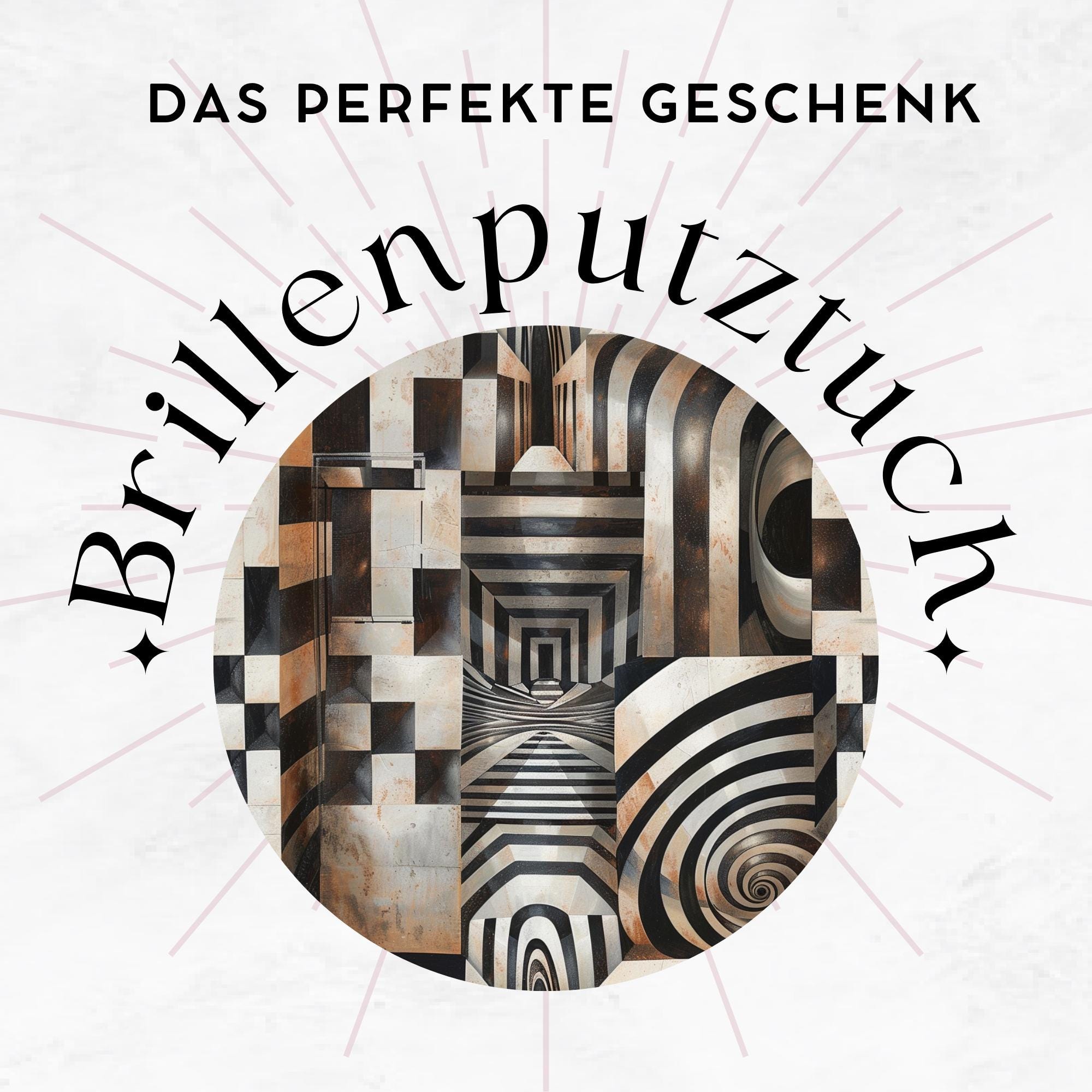 Brillenputztuch Op-Art bedrucktes Mikrofasertuch für Brille Sonnenbrille Displays Handyputztuch Brillentuch Mikrofaser #AL66