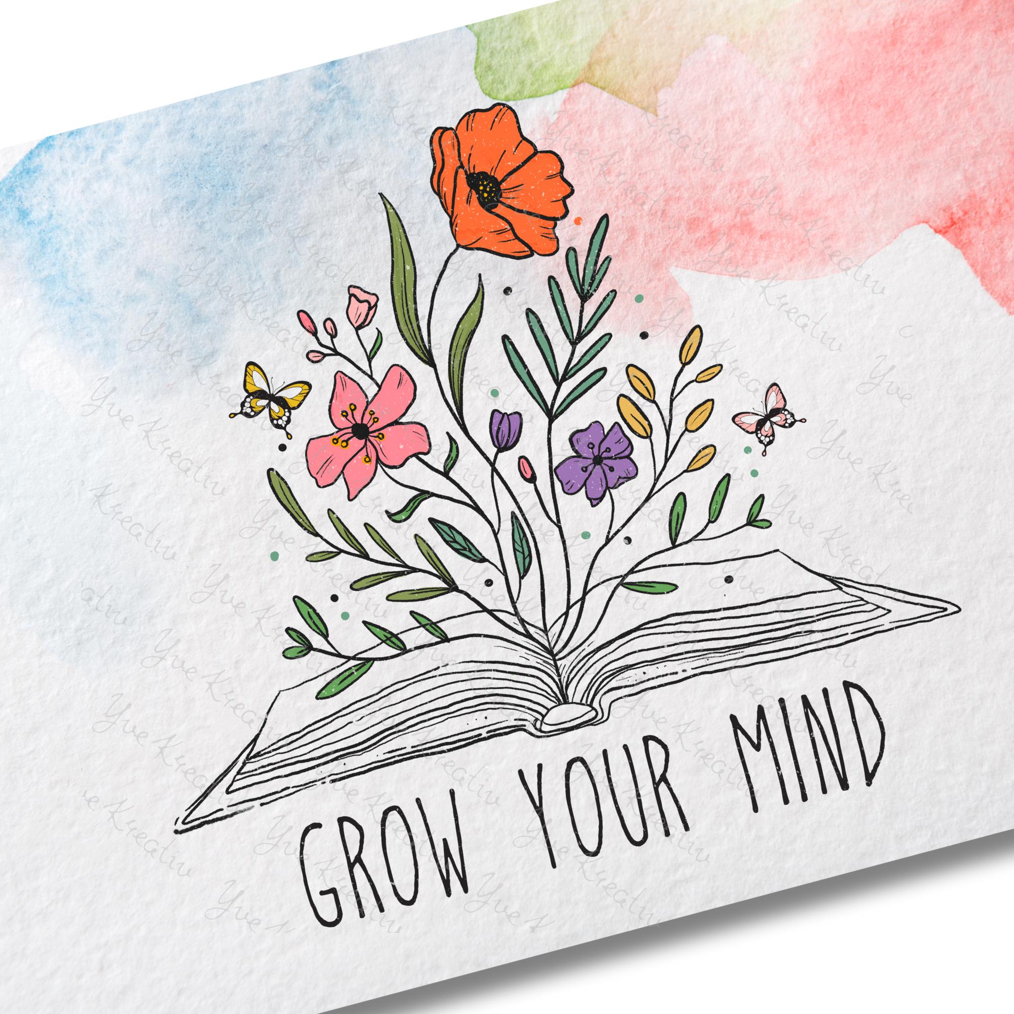 Postkarte Grow Your Mind Grußkarte Karte Geburtstag Motivation Aufmunterung Mitbringsel Freundin #PLS Postkarte Grow Your Mind Grußkarte Karte Geburtstag Motivation Aufmunterung Mitbringsel Freundin #PLS