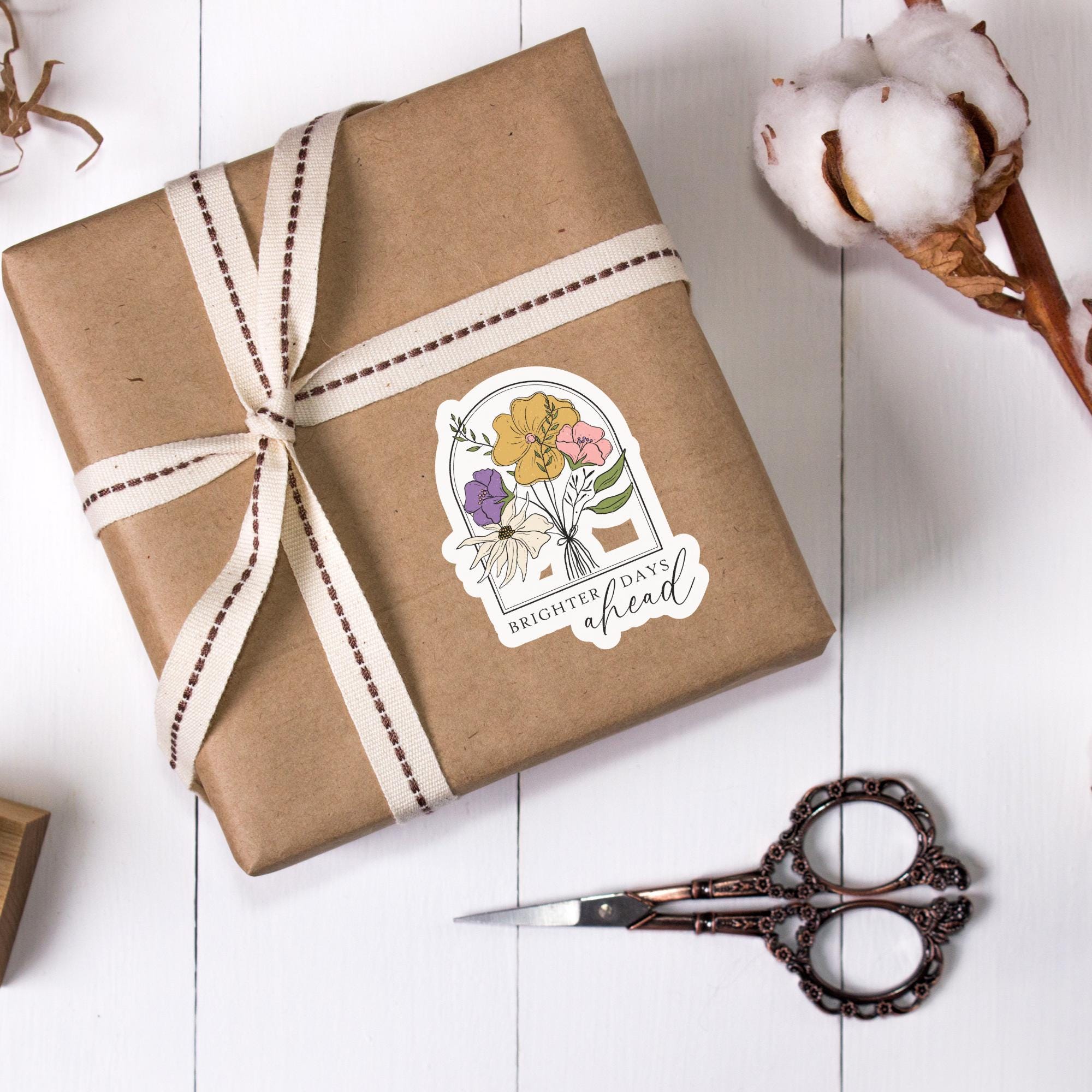 Kofferaufkleber, Geschenkaufkleber, Aufkleber Motivation, großer Blumen Sticker I zur Auswahl in Weiß oder Transparent  #SEG8