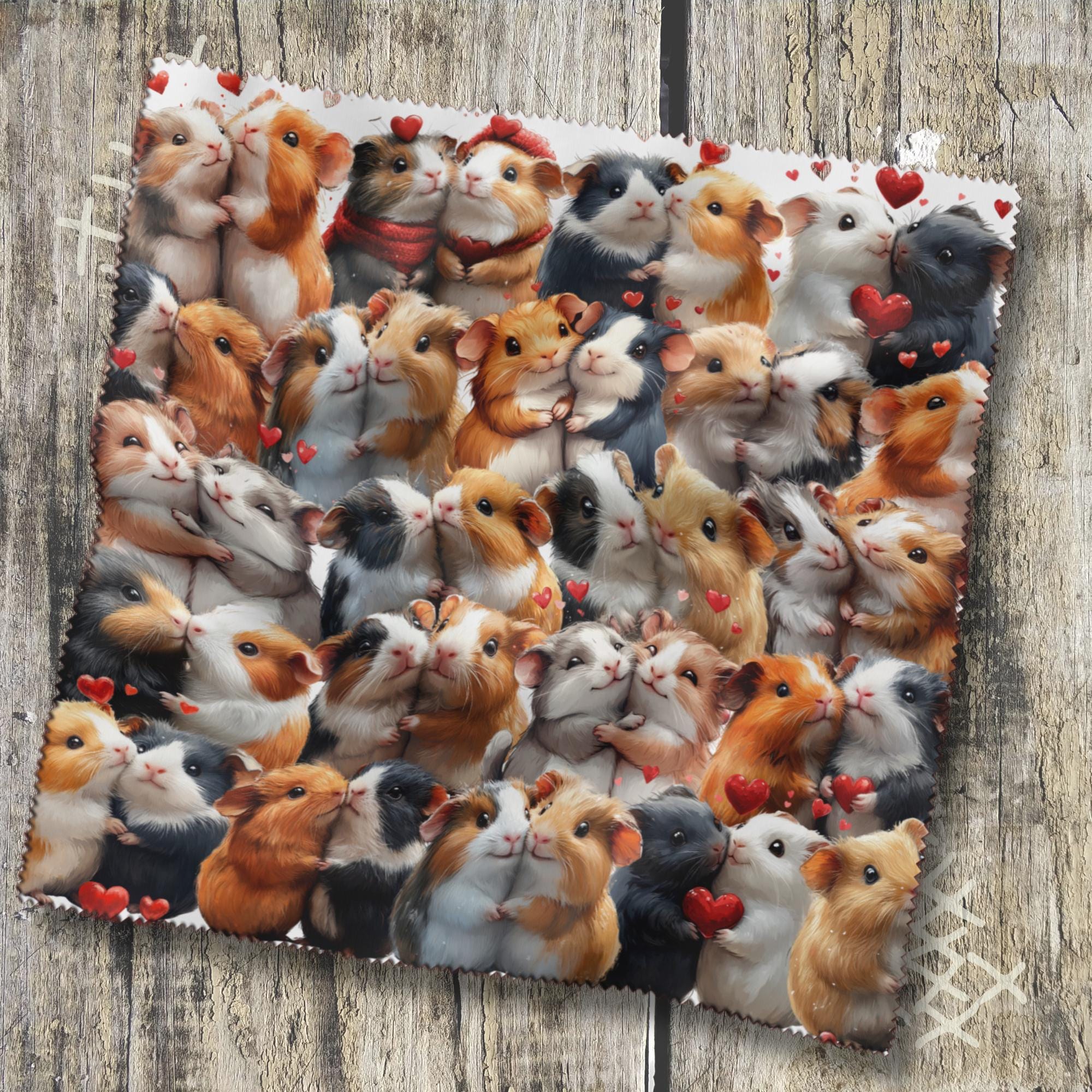 Brillenputztuch Meerschweinchen bedrucktes Mikrofasertuch für Sonnenbrille Displays Kamera Handy Geburtstag Geschenk Tierliebhaber #TI112