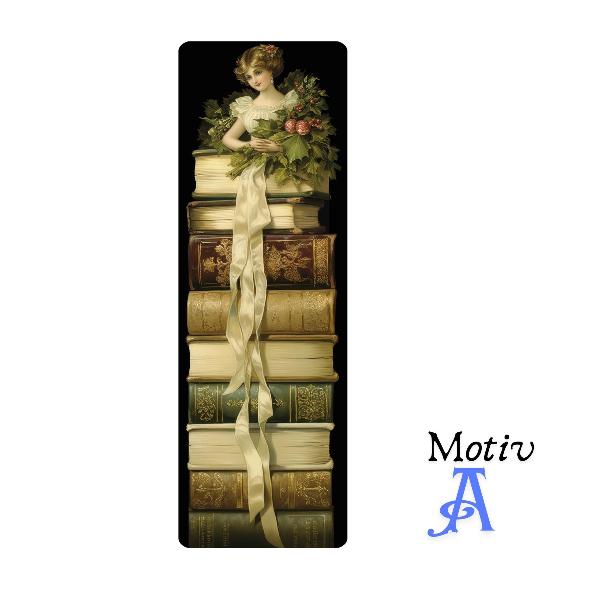 Lesezeichen aus Aluminium Geschenk zu Weihnachten oder für Adventskalender Bücher Bookmark - 2 Motive zur Auswahl  #LEALU