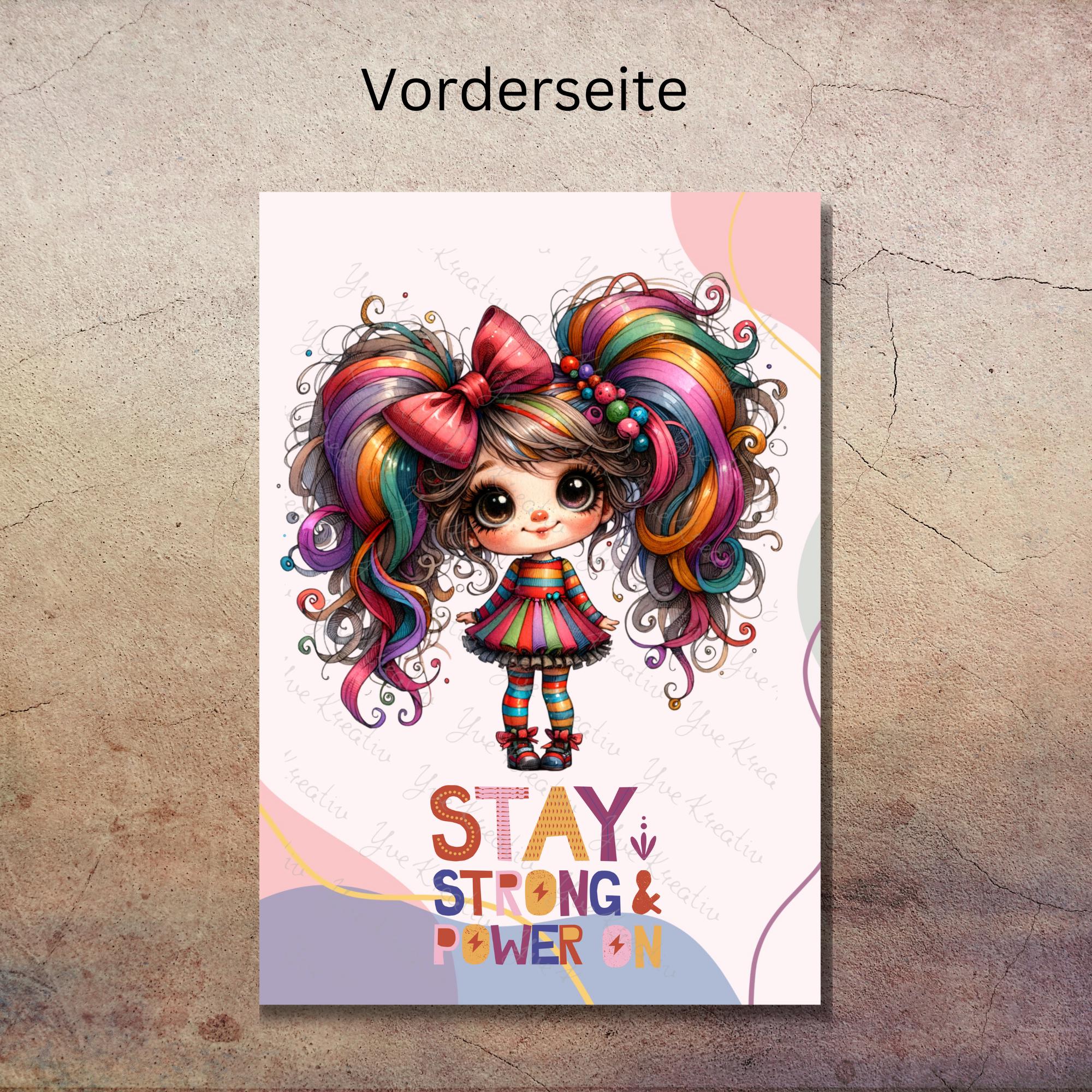 Postkarte, Grußkarte, Karte zum Geburtstag, Motivation, Aufmunterung I Crazy Girl #PLS