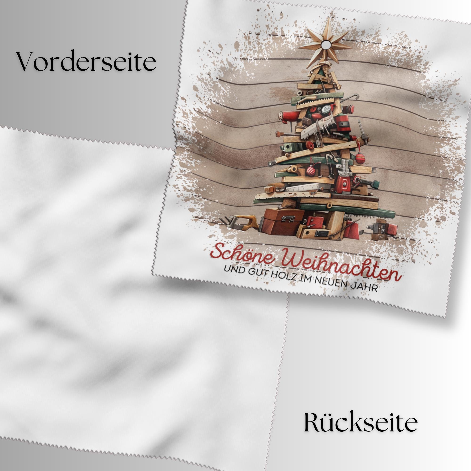 Brillenputztuch Tannenbaum Weihnachten Wichtelgeschenk Schreiner Geschenk bedrucktes Mikrofasertuch für Brillen Display Handy #WE15