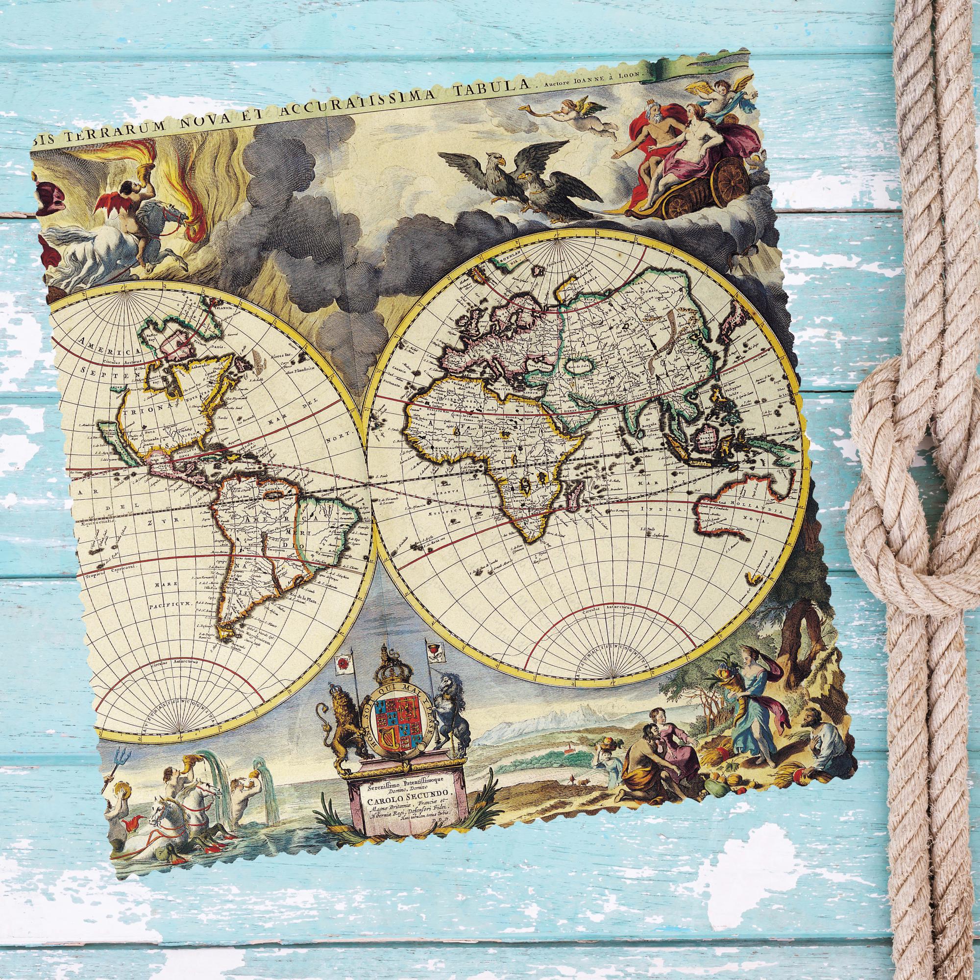 Brillenputztuch Alte Landkarte bedrucktes Mikrofasertuch für Sonnenbrille Displays Handy Geburtstag Geschenk Reise Gutschein Weltreise #UR12