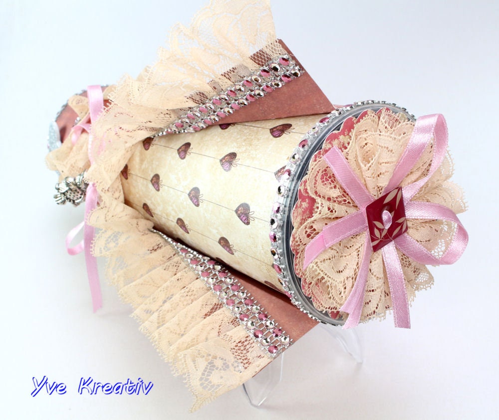 Zylinder Dose / Schachtel "Romantik" / Hochzeit Geschenk Zylinder Dose / Schachtel "Romantik" / Hochzeit Geschenk