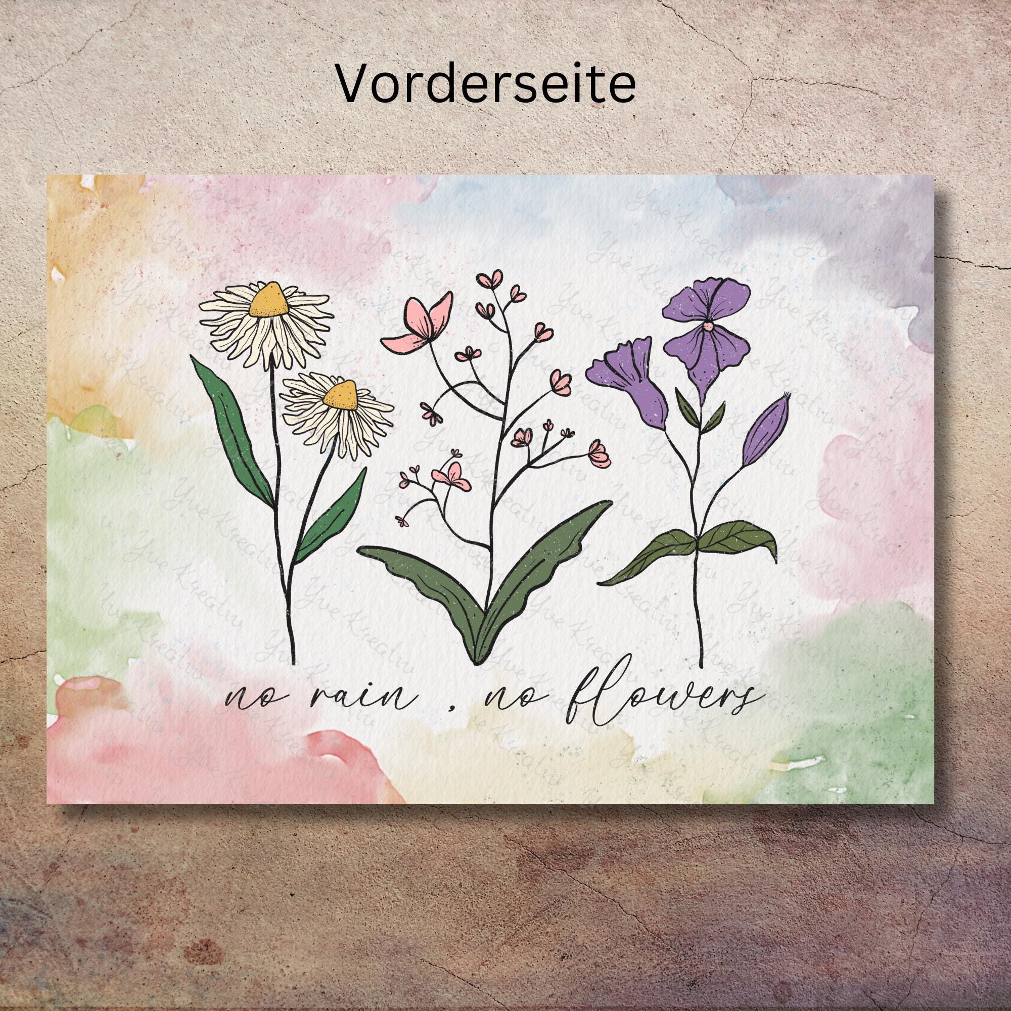 Postkarte, Grußkarte, Karte zum Geburtstag, Motivation, Aufmunterung I Blüten #PLS
