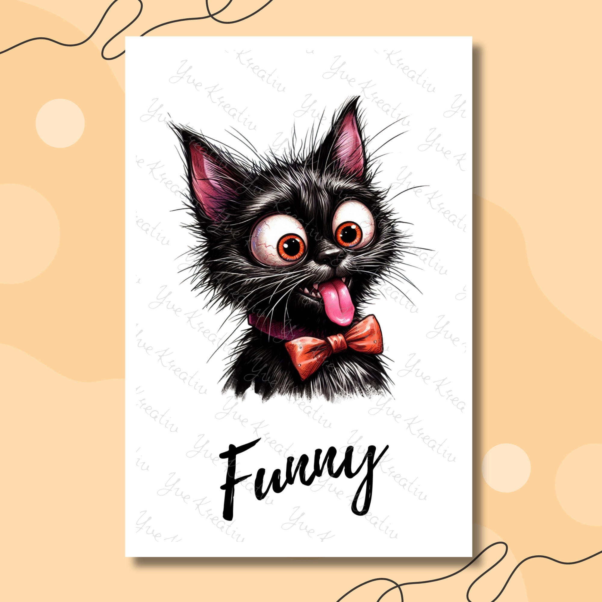 Postkarte, Grußkarte, Karte zum Geburtstag I Crazy, Funny, Lovely, Katze