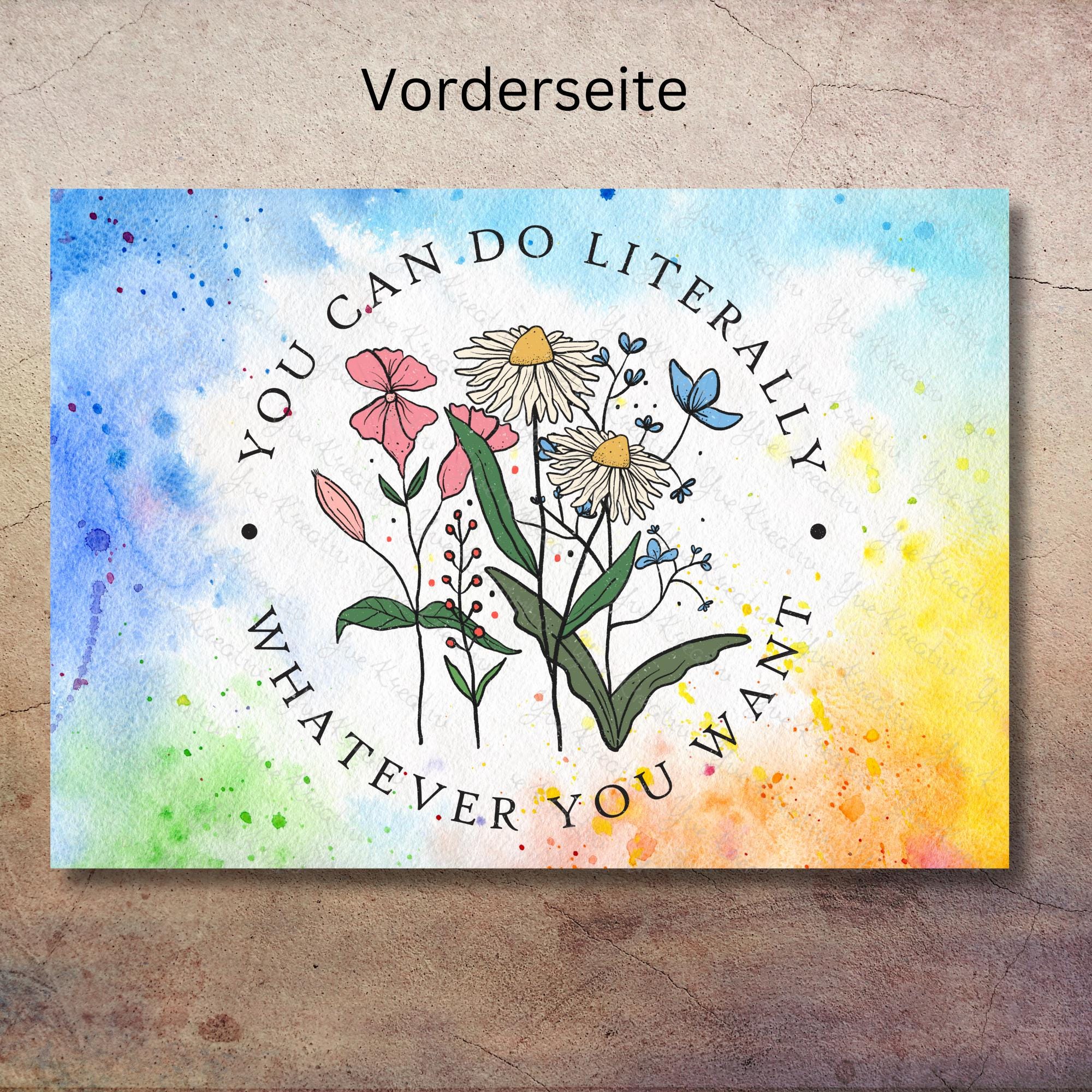 Postkarte, Grußkarte, Karte zum Geburtstag, Motivation, Aufmunterung I Blüten #PLS