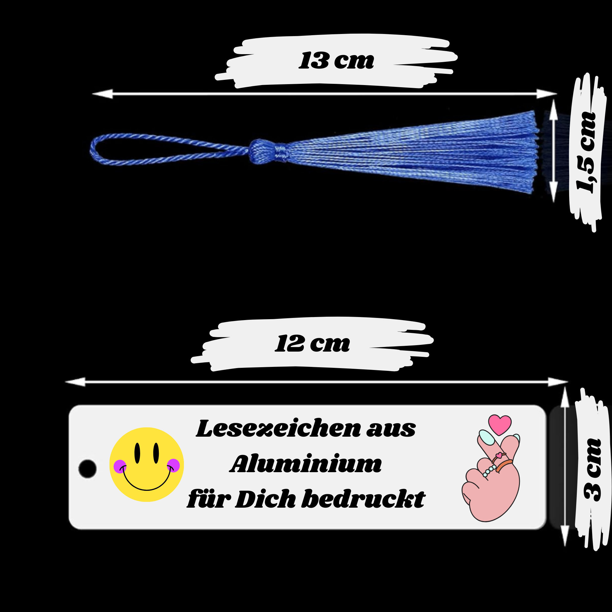 Lesezeichen aus Aluminium Ananas Orangen Geschenk Geburtstag Mitbringsel Freundin Buchgeschenk Bookmark Tropische Früchte #LEALU