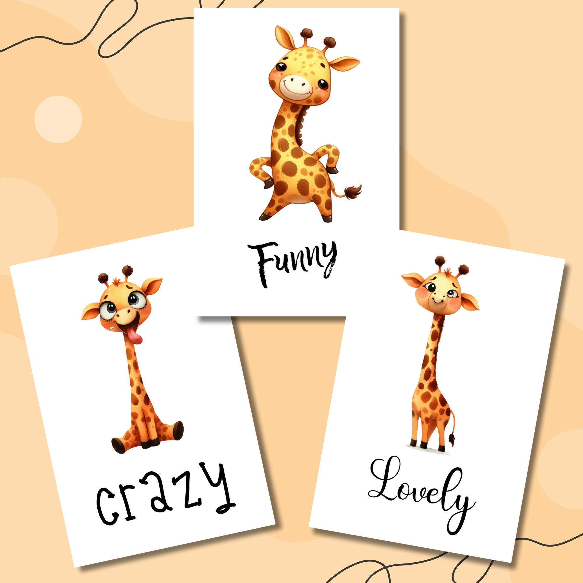 Postkarte Giraffe Grußkarte Karte Geburtstag Freundin Gutschein Mitbringsel Giraffen Fan I Crazy, Funny, Lovely I #PHO