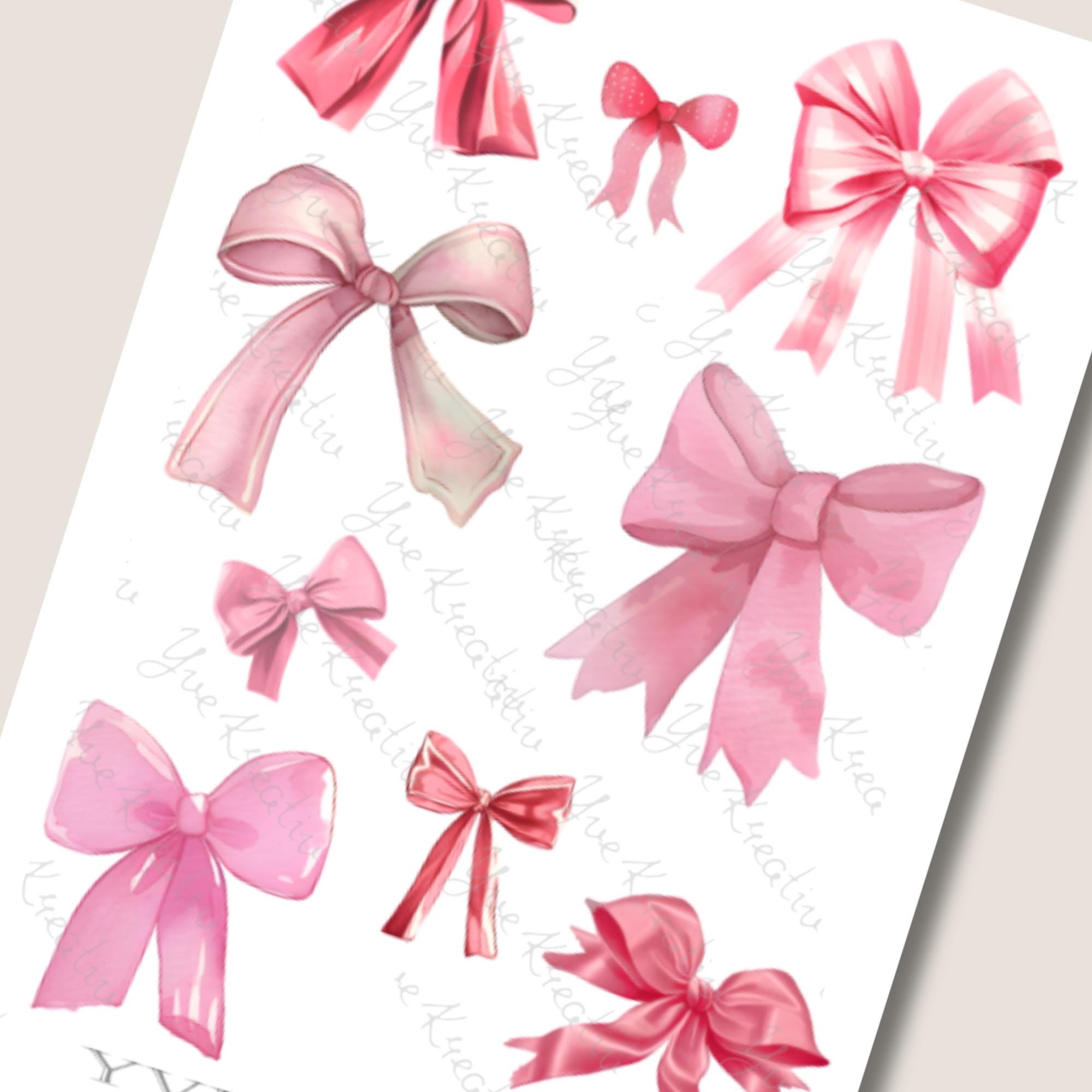 Aufkleber Schleifen rosa rot Sticker Bogen Set 3 Stickerbogen zur Auswahl in Weiß - Transparent - Matt - Glanz #SBA6 Aufkleber Schleifen rosa rot Sticker Bogen Set 3 Stickerbogen zur Auswahl in Weiß - Transparent - Matt - Glanz #SBA6