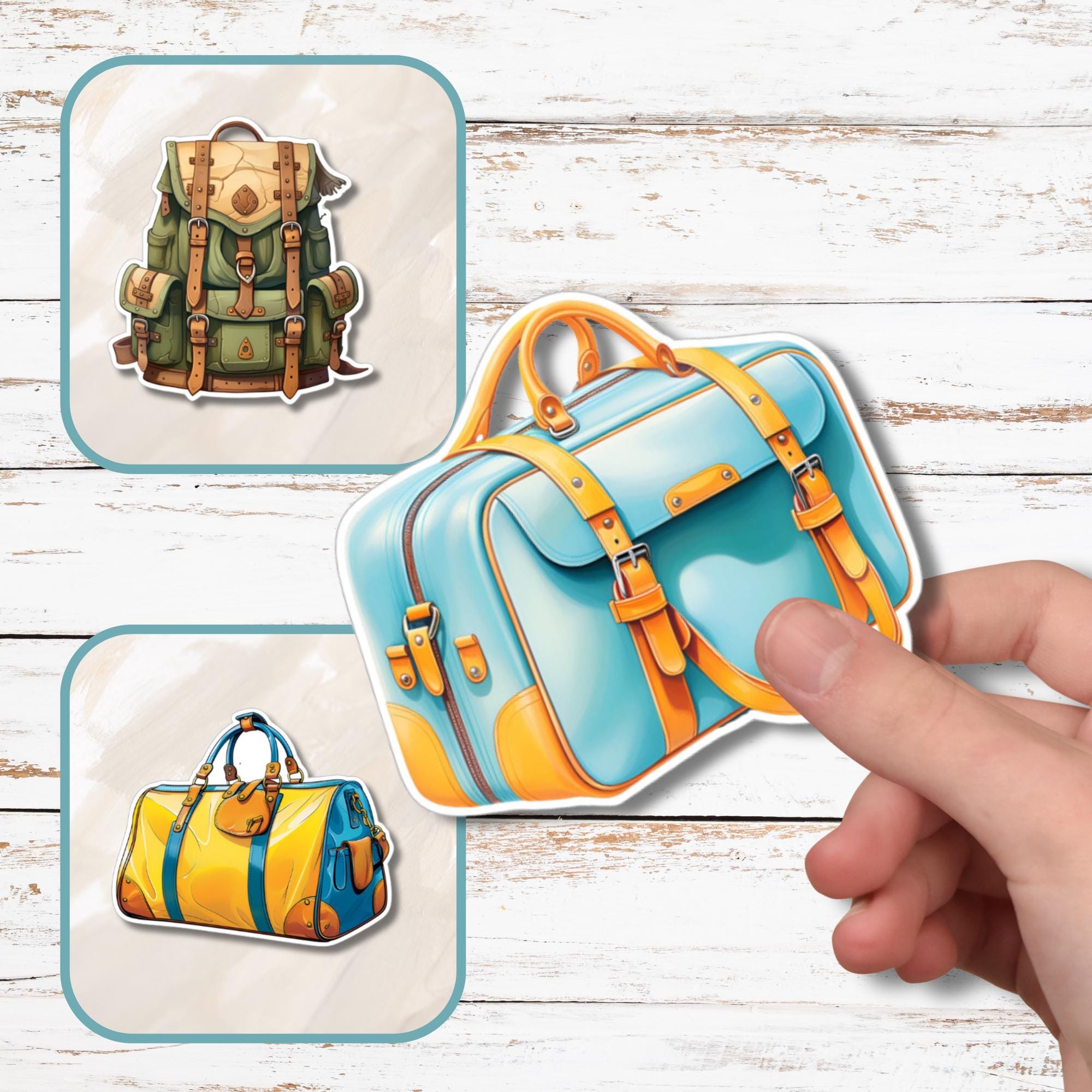 Kofferaufkleber Aufkleber Rucksack Reiseaufkleber großer Sticker Reisetasche - 3 Aufkleber Motive zur Auswahl in Weiß oder Transparent #SEG8 Kofferaufkleber Aufkleber Rucksack Reiseaufkleber großer Sticker Reisetasche - 3 Aufkleber Motive zur Auswahl in Weiß oder Transparent #SEG8