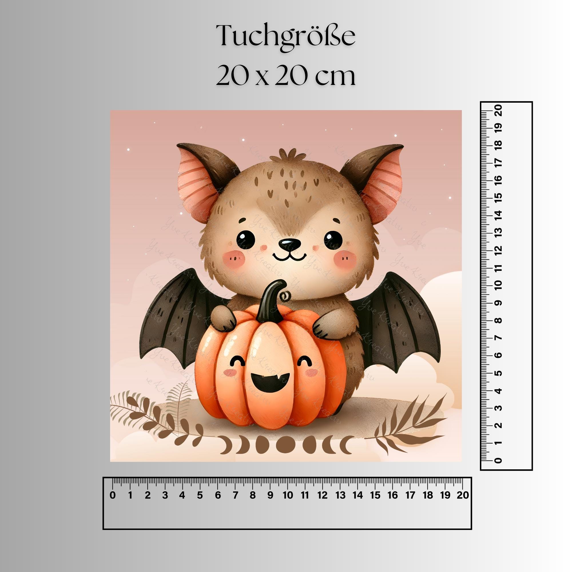 Brillenputztuch Fledermaus bedrucktes Mikrofasertuch für Sonnenbrille Displays Handy niedliches Geschenk Halloween Mitbringsel #TI165