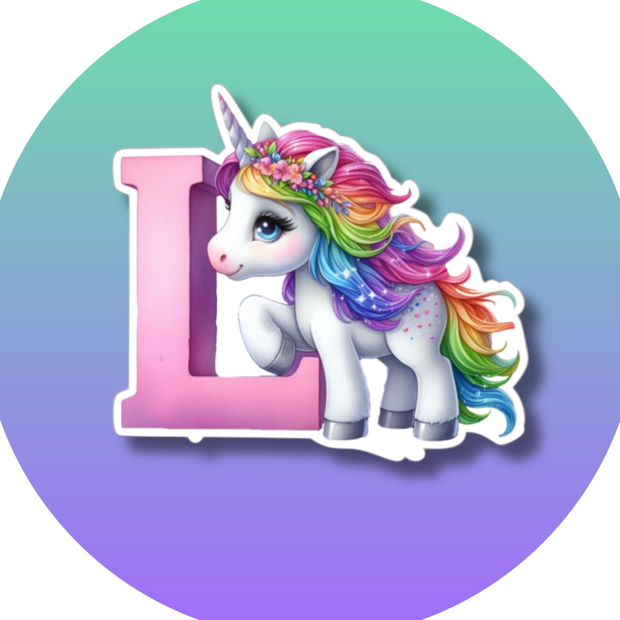 Großer Aufkleber, ABC Sticker, Einhorn, Regenbogen, Kinder, Schule, zur Auswahl in Weiß oder Transparent #SEG8 Großer Aufkleber, ABC Sticker, Einhorn, Regenbogen, Kinder, Schule, zur Auswahl in Weiß oder Transparent #SEG8