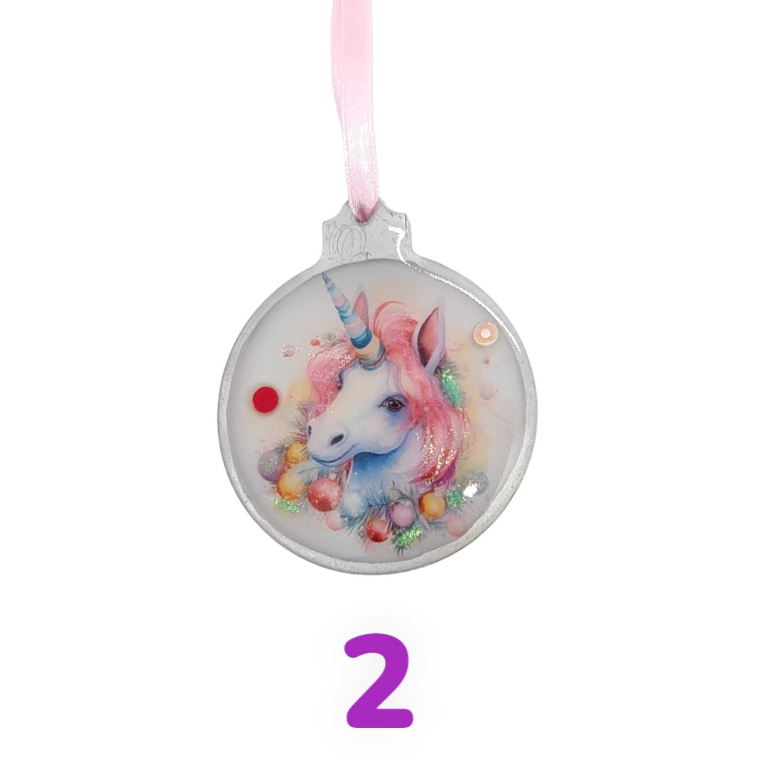 Weihnachtskugel Weihnachtsschmuck Baumanhänger Christmas Ornaments Weihnachten Baumkugel  Motiv "Einhorn"  #1620741013