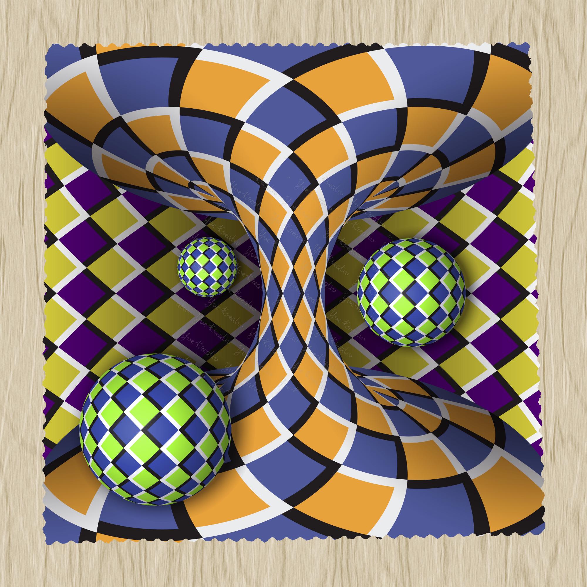 Brillenputztuch Optische Täuschung bedrucktes Mikrofasertuch für Brille Sonnenbrille Displays Handyputztuch Brillentuch Mikrofaser #AL72