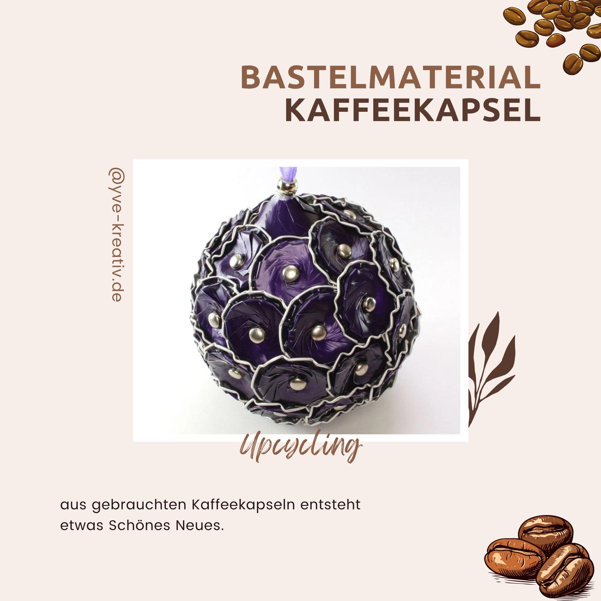 Große Weihnachtskugel Dekokugel aus Kaffeekapseln Christbaumkugel Weihnachtsornament Weihnachtsdeko Fensterdeko Upcycling  #627795775