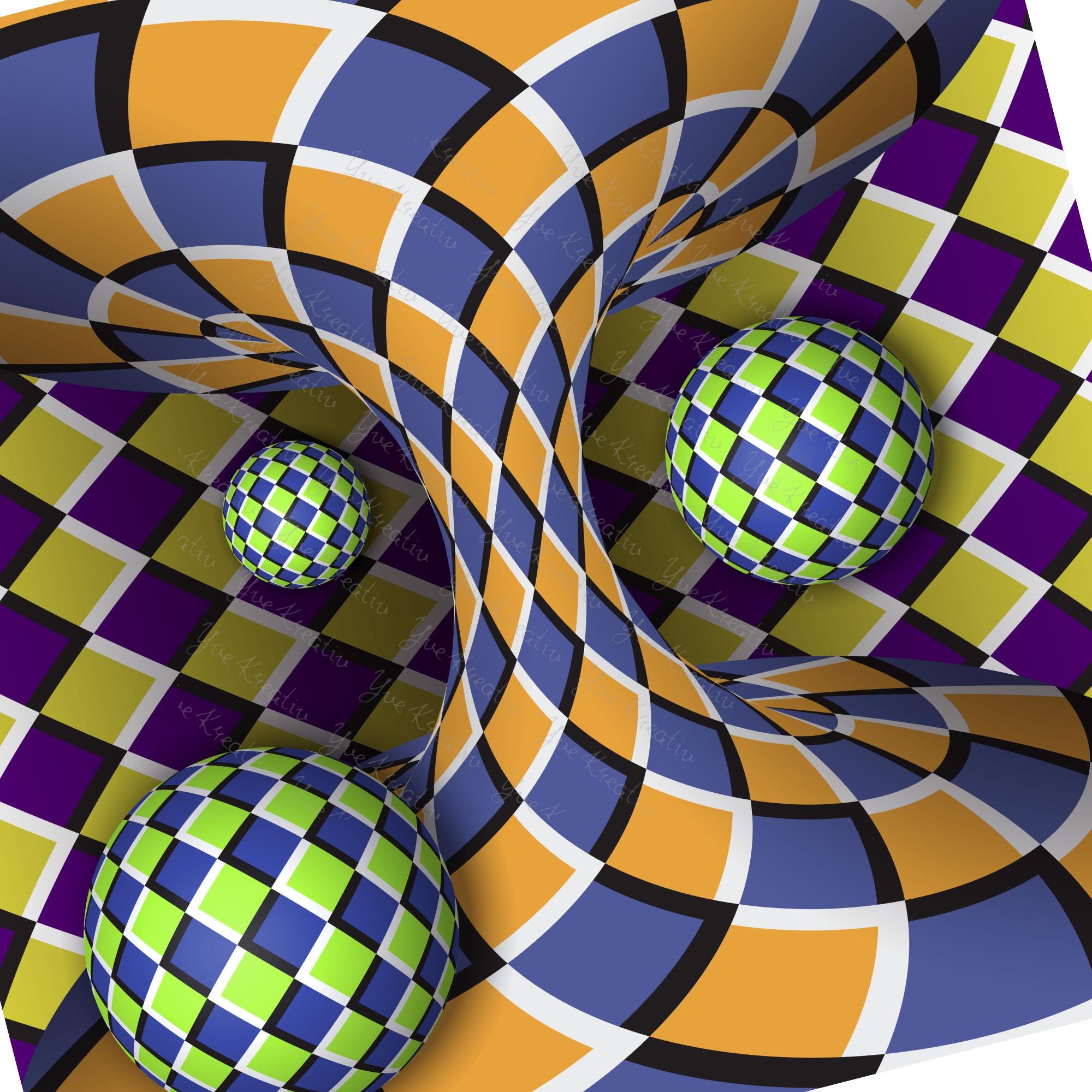 Brillenputztuch Optische Täuschung bedrucktes Mikrofasertuch für Brille Sonnenbrille Displays Handyputztuch Brillentuch Mikrofaser #AL72