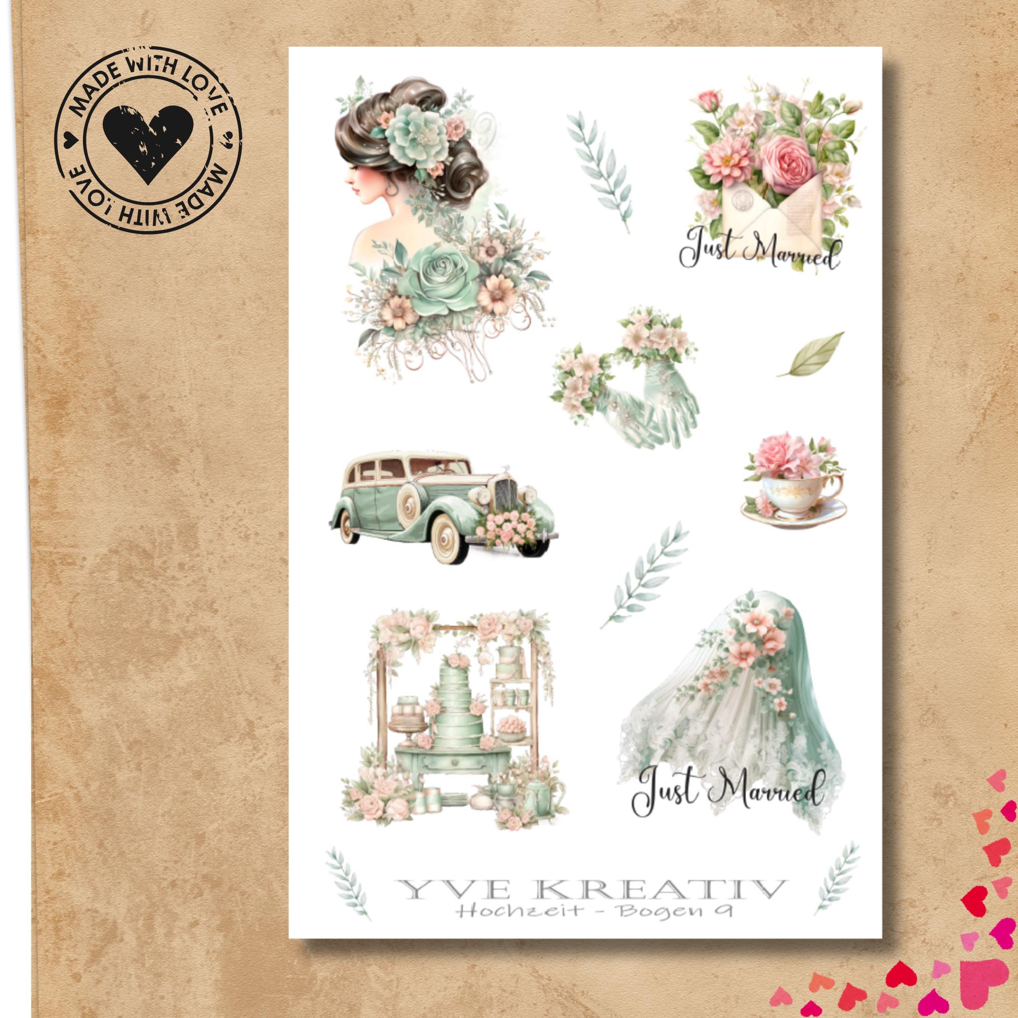Aufkleber Hochzeit Sticker Bogen Hochzeitsfeier Stickerbogen zur Auswahl in Weiß - Transparent - Matt - Glanz #SBA6 Aufkleber Hochzeit Sticker Bogen Hochzeitsfeier Stickerbogen zur Auswahl in Weiß - Transparent - Matt - Glanz #SBA6