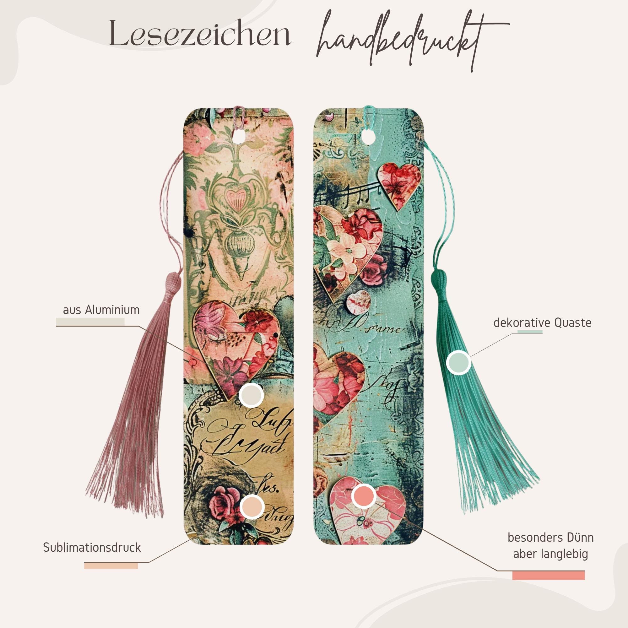 Lesezeichen aus Metall Herzen Mintgrün Rosa Geschenk Hochzeit Bücherzeichen Mitbringsel Verlobung Bookmark - 3 Motive zur Auswahl #LEALU Lesezeichen aus Metall Herzen Mintgrün Rosa Geschenk Hochzeit Bücherzeichen Mitbringsel Verlobung Bookmark - 3 Motive zur Auswahl #LEALU