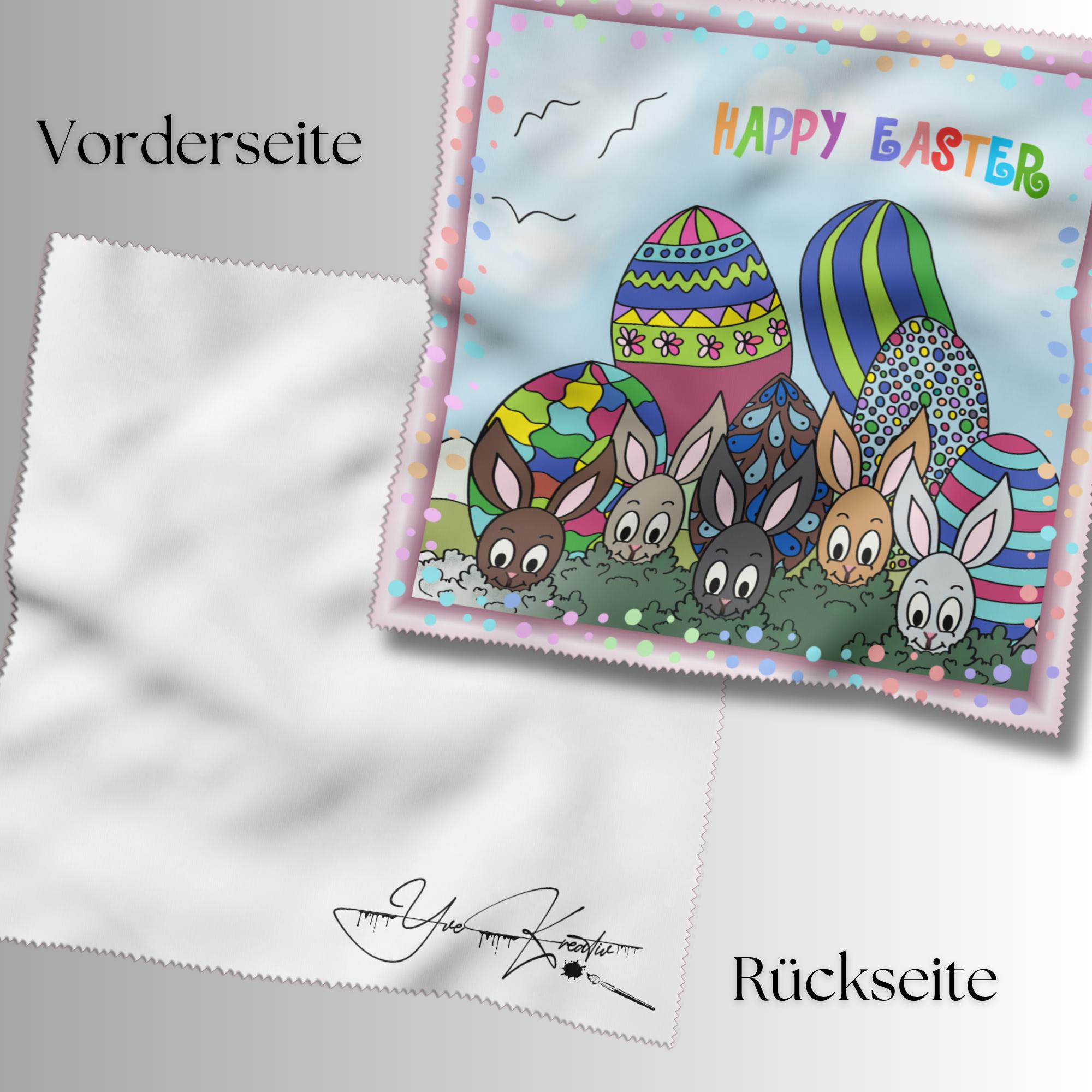 Brillenputztuch Geschenk zu Ostern bedrucktes Mikrofasertuch Ostergeschenk für Brillen Kameratuch Tuch für Displays Objektive  #OS16YK