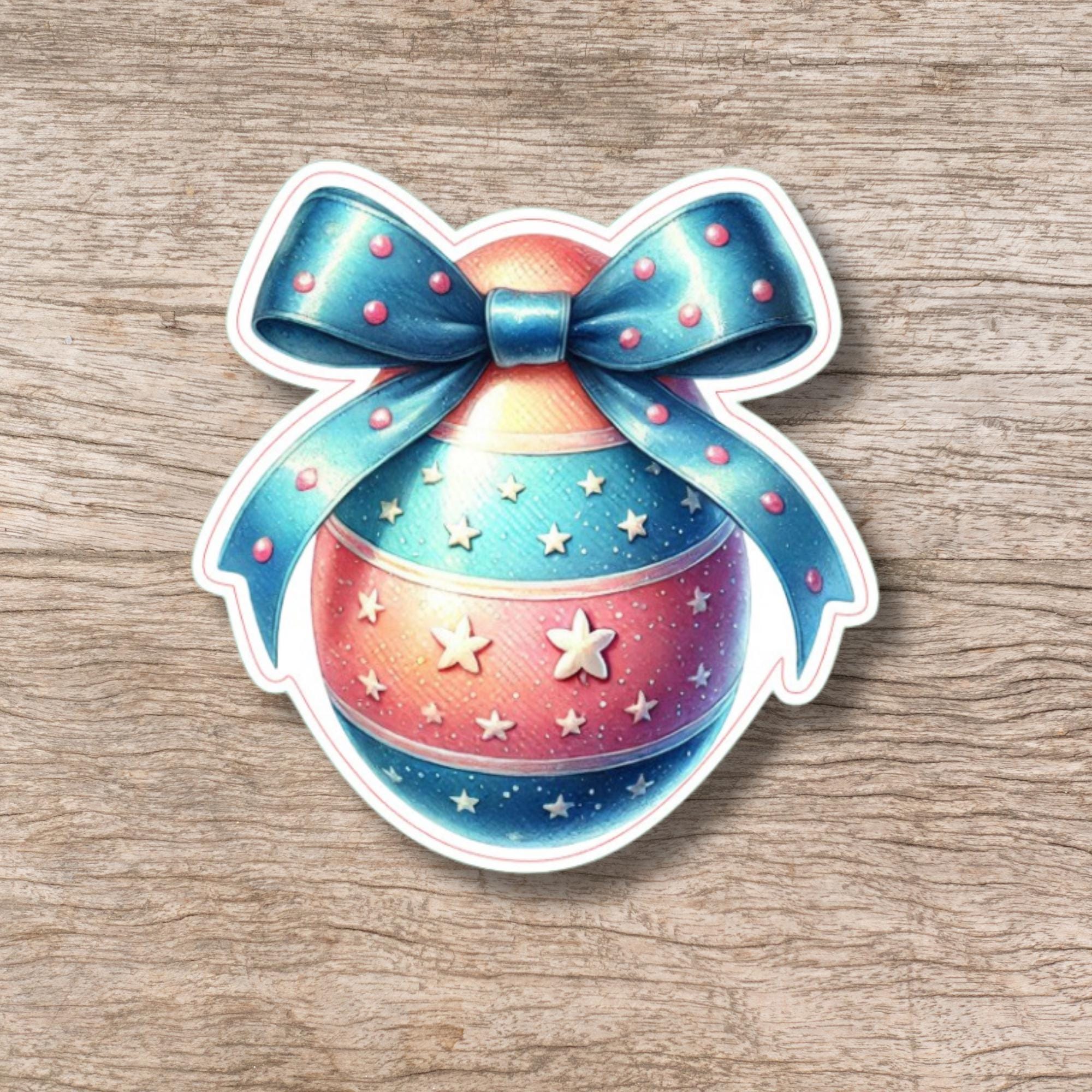 Aufkleber Ostern großer 8 cm Sticker Osterei Deko Osterfest Geschenkaufkleber Dekoei - zur Auswahl in Weiß oder Transparent  #SEG8