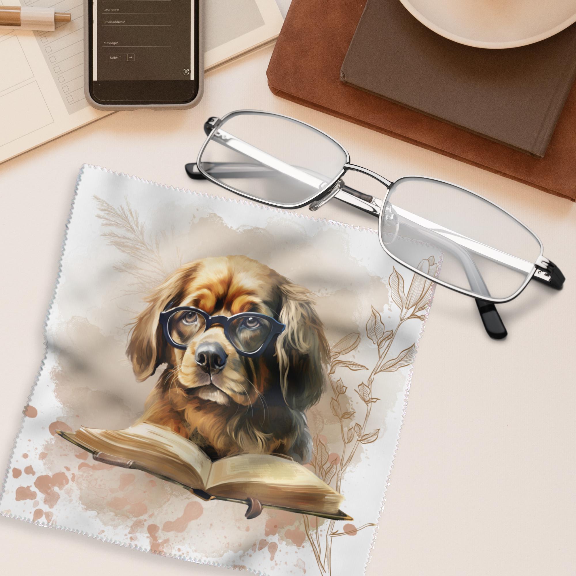 Brillenputztuch Lesen Hund bedrucktes Mikrofasertuch für Sonnenbrille Tuch für Displays Buch Geschenk Geburtstag Mitbringsel Leseratte #TI11 Brillenputztuch Lesen Hund bedrucktes Mikrofasertuch für Sonnenbrille Tuch für Displays Buch Geschenk Geburtstag Mitbringsel Leseratte #TI11