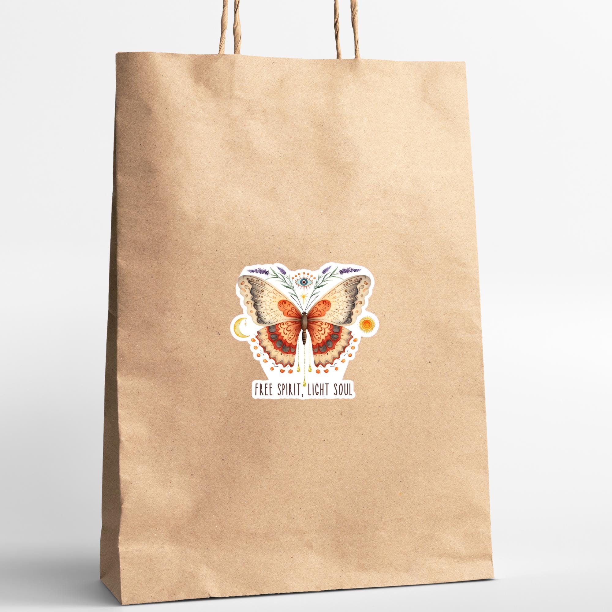 Kofferaufkleber, Geschenkaufkleber, Aufkleber Motivation, großer Schmetterling Sticker I zur Auswahl in Weiß oder Transparent  #SEG8