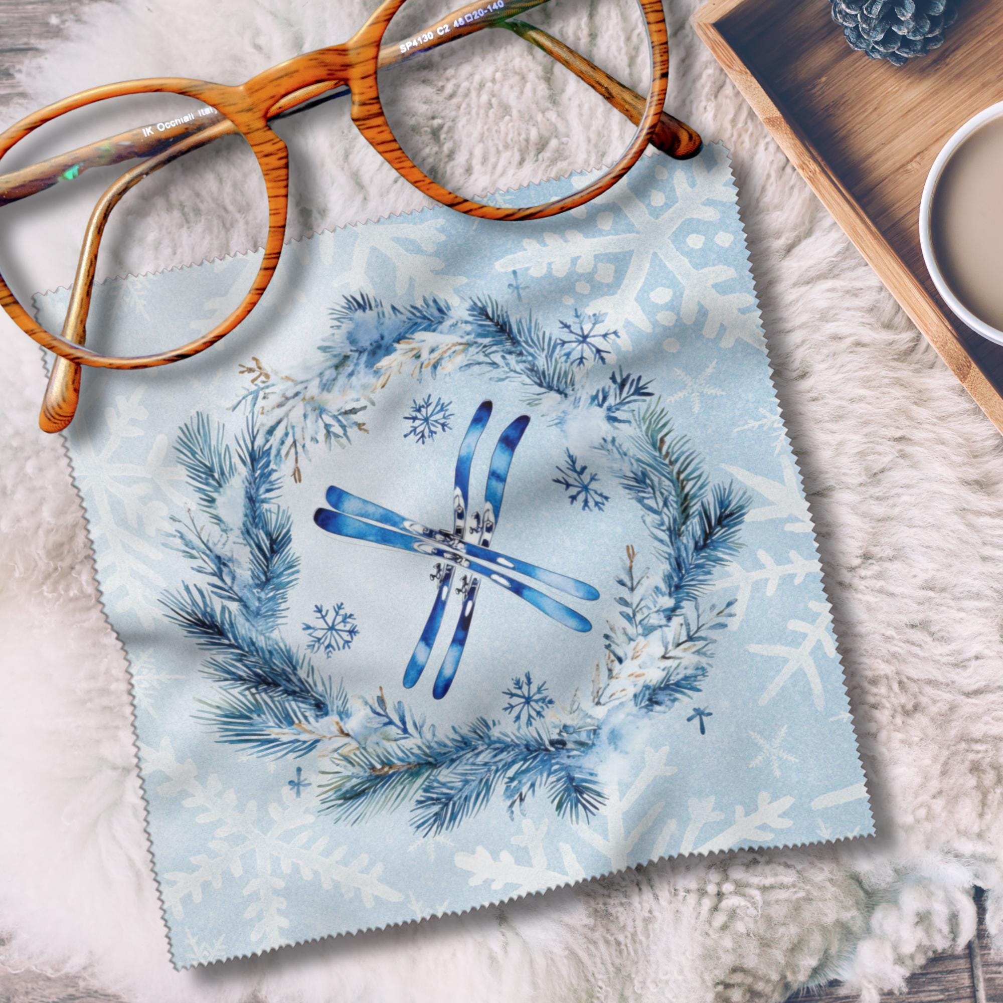 Brillenputztuch – Individuell bedrucktes Mikrofasertuch für Brillen, Displays & mehr | Perfektes Geschenk zum Winterurlaub #SP13