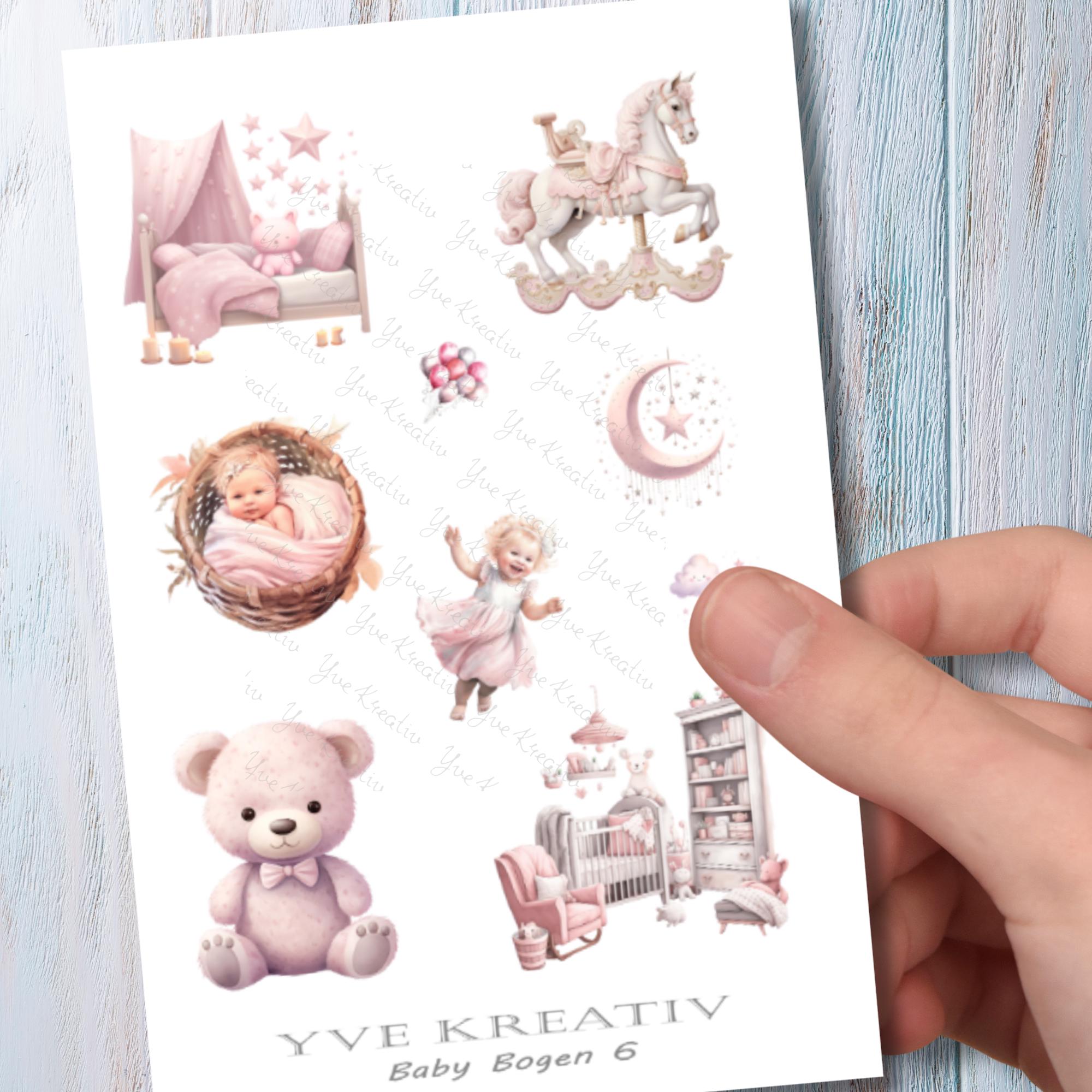 2 Stickerbogen SET Baby Girl Aufkleber Babyparty Sticker Geburt | Sticker Set zur Auswahl in Weiß - Transparent - Matt - Glanz #SBA6 2 Stickerbogen SET Baby Girl Aufkleber Babyparty Sticker Geburt | Sticker Set zur Auswahl in Weiß - Transparent - Matt - Glanz #SBA6