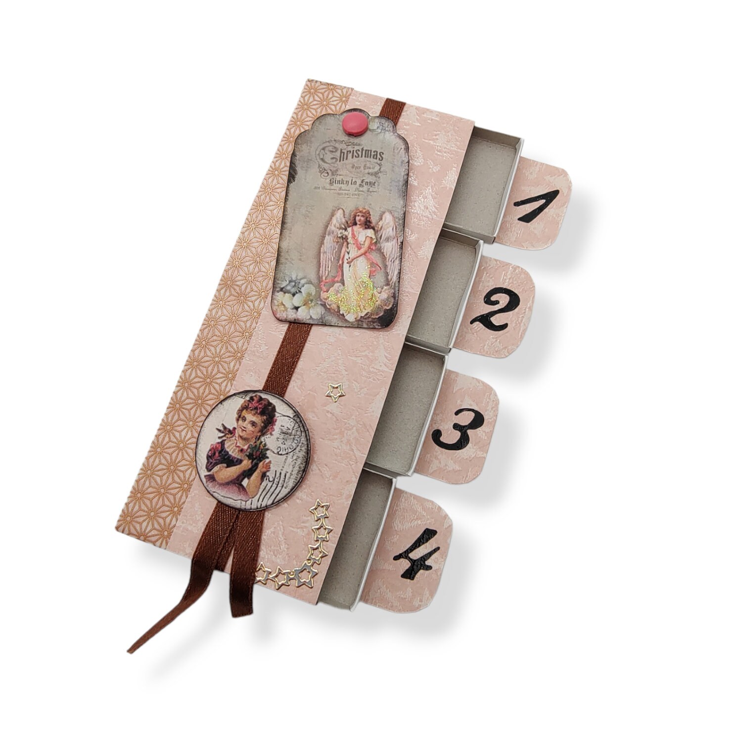 Adventskalender zum Befüllen aus 4 Streichholzschachteln