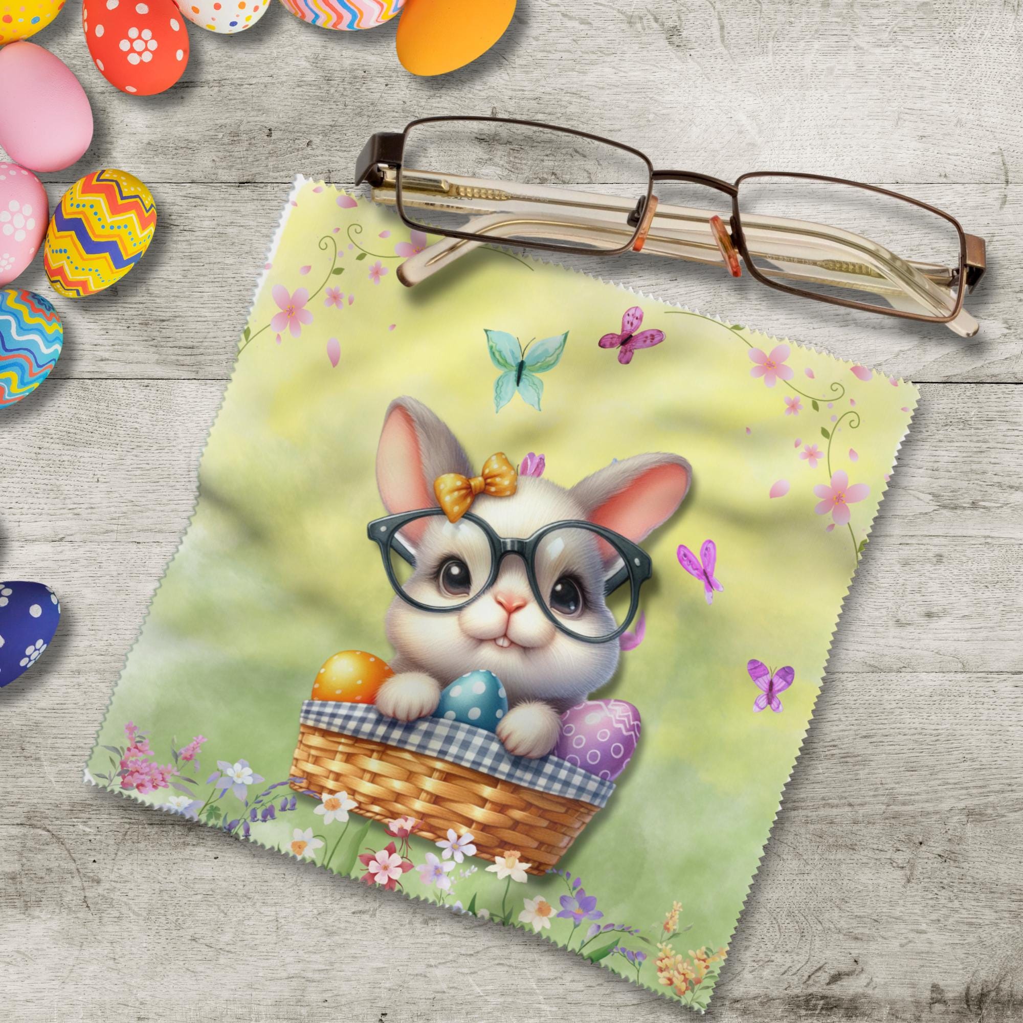 Brillenputztuch Geschenk zu Ostern bedrucktes Mikrofasertuch Ostergeschenk für Brillen Kameratuch Tuch für Displays Objektive  #OS10