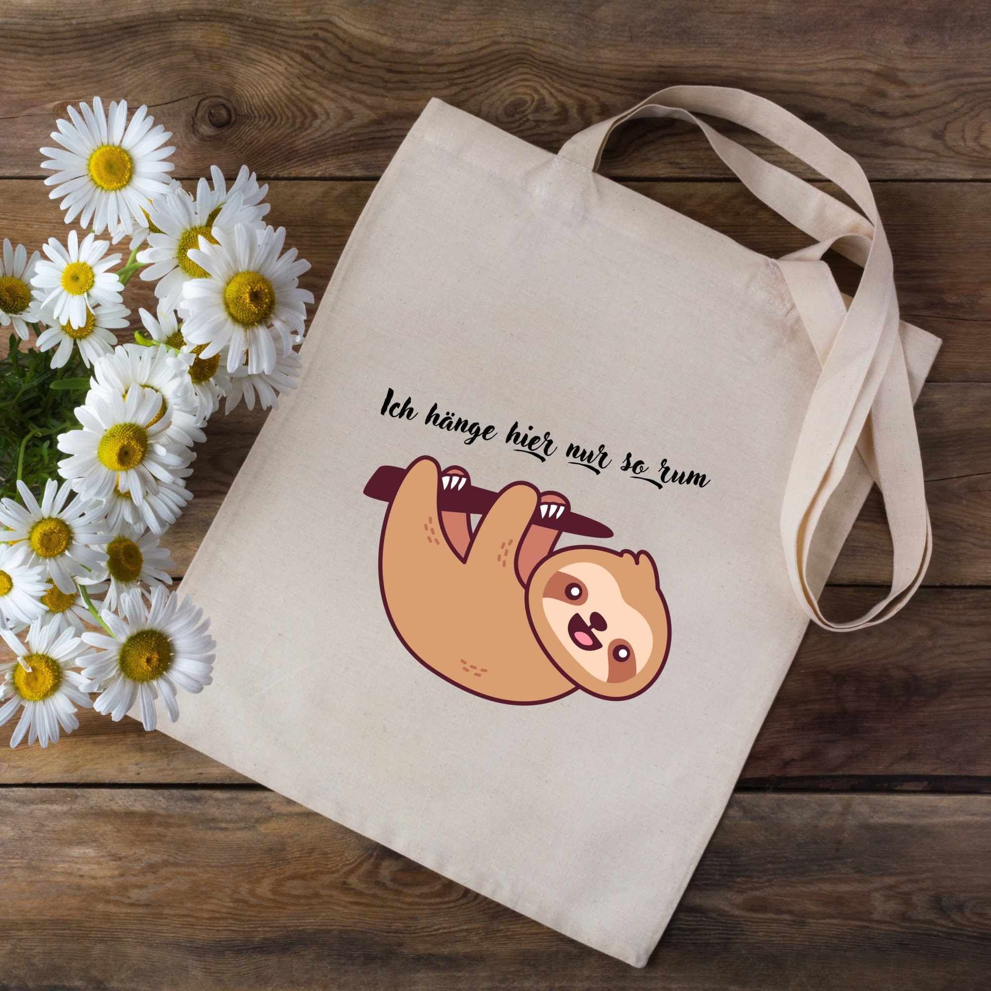 Stofftasche, Stoffbeutel, Einkaufstasche, Tasche, individuelles Geschenk, Motiv Faultier  #STSUB