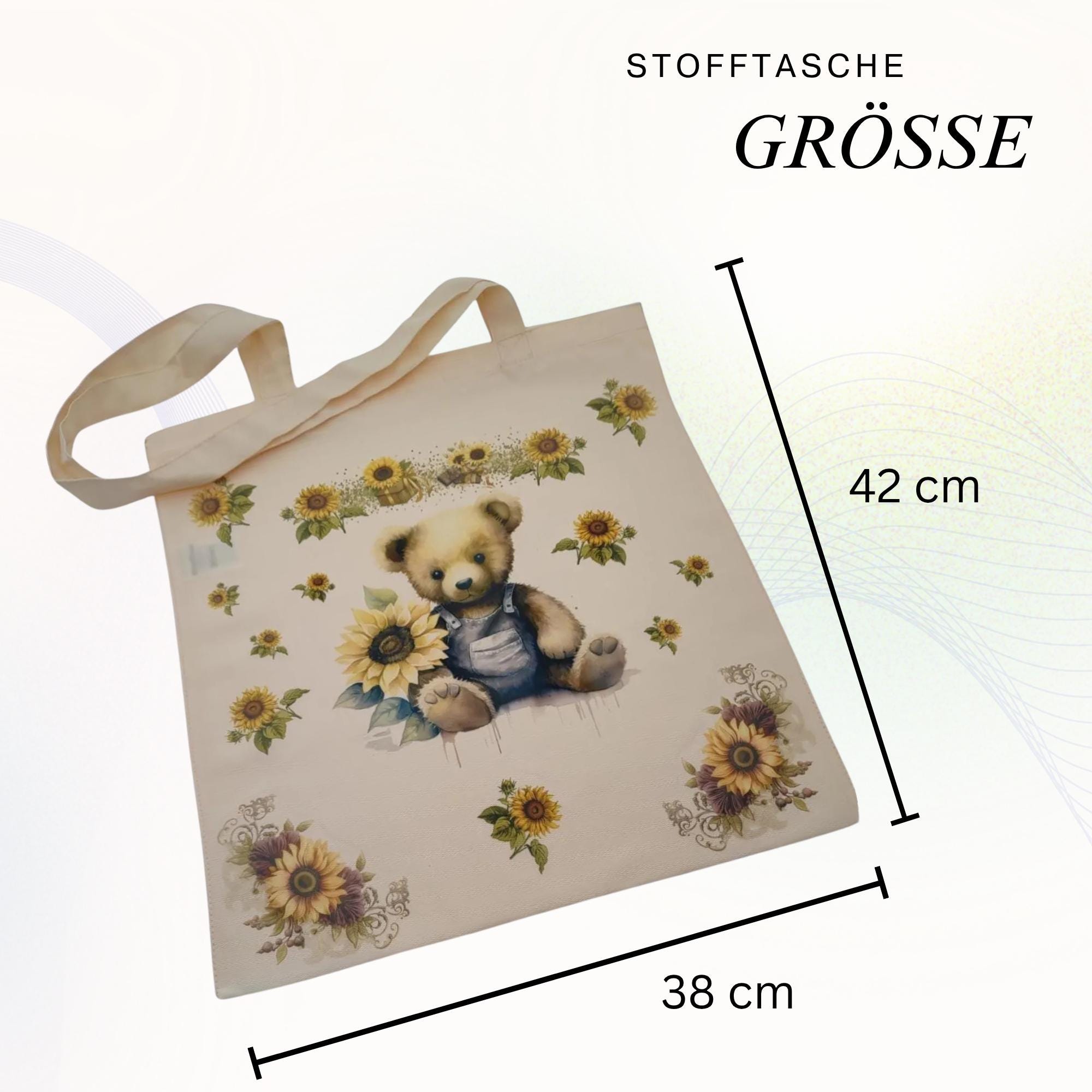 Stofftasche Stoffbeutel Teddy Bär Sonnenblume Einkaufstasche Tasche Geschenk Geburtstag Mitbringsel Sommer Garten #1774665282 Stofftasche Stoffbeutel Teddy Bär Sonnenblume Einkaufstasche Tasche Geschenk Geburtstag Mitbringsel Sommer Garten #1774665282