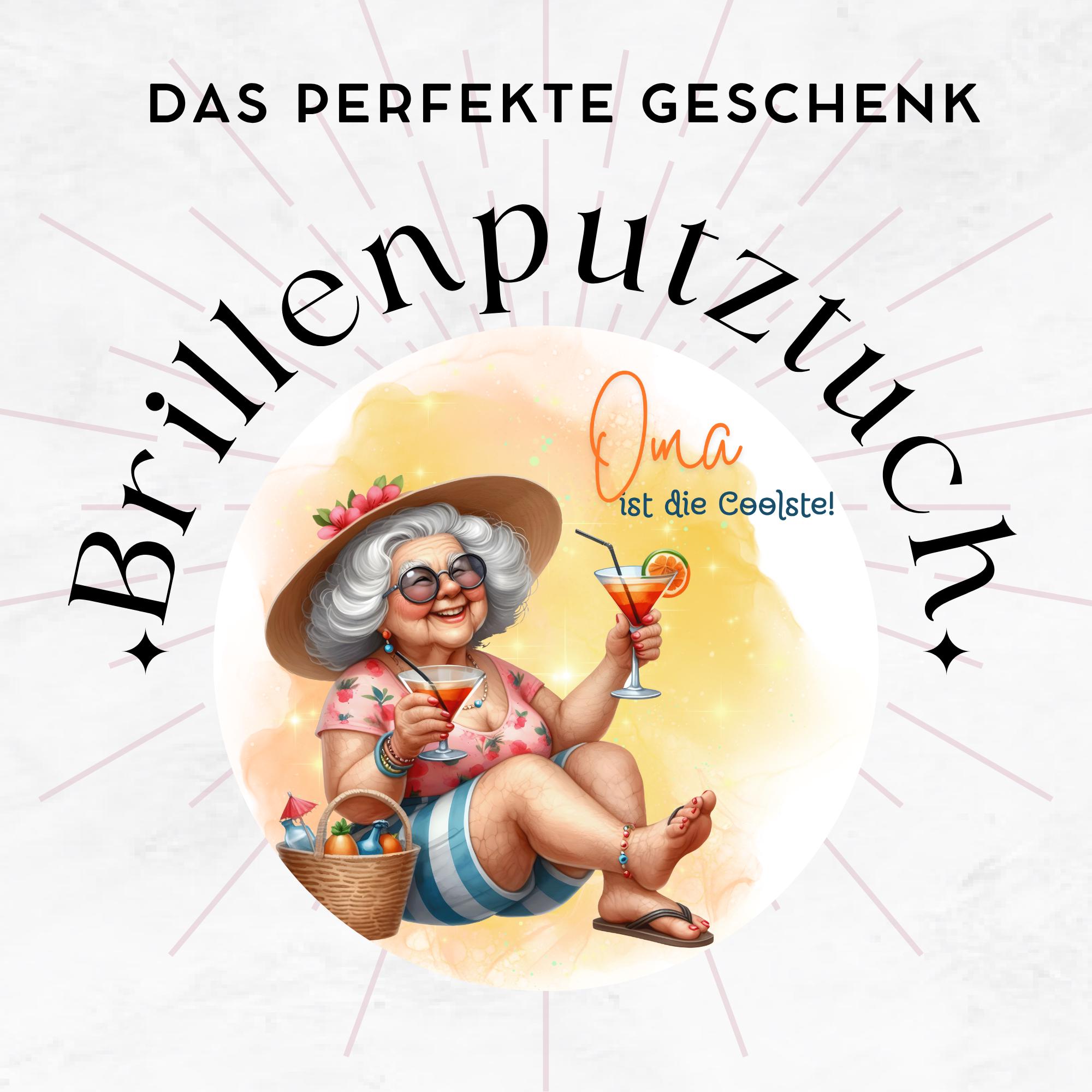 Brillenputztuch Coole Oma bedrucktes Mikrofasertuch für Brille Sonnenbrille Display Handy Ruhestand Geschenk Frau #AL59 Brillenputztuch Coole Oma bedrucktes Mikrofasertuch für Brille Sonnenbrille Display Handy Ruhestand Geschenk Frau #AL59