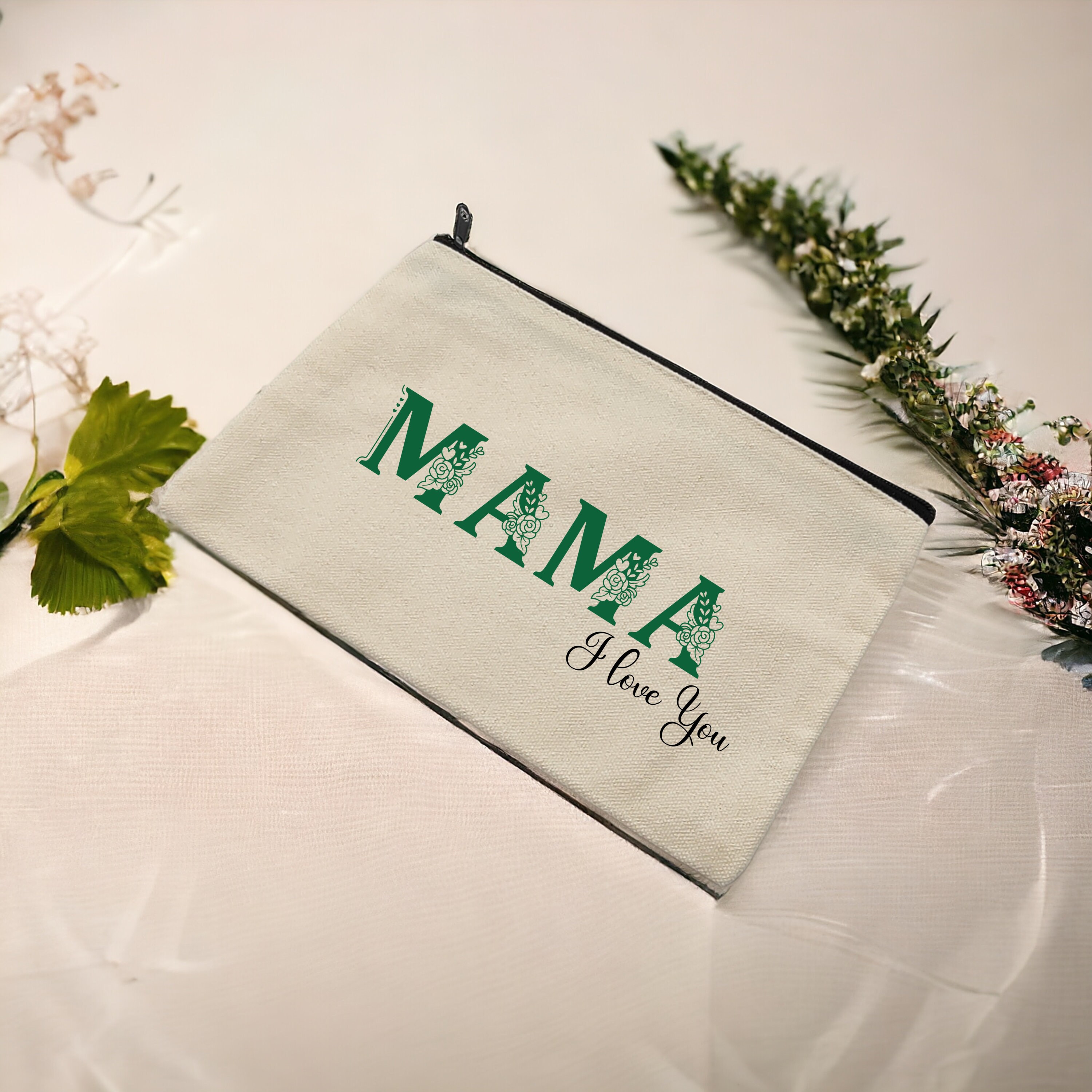 Federmäppchen, Mäppchen für Mama, Kosmetiktasche, kleiner Stoffbeutel mit Reißverschluss, Geschenk Muttertag #FMBAUB Federmäppchen, Mäppchen für Mama, Kosmetiktasche, kleiner Stoffbeutel mit Reißverschluss, Geschenk Muttertag #FMBAUB