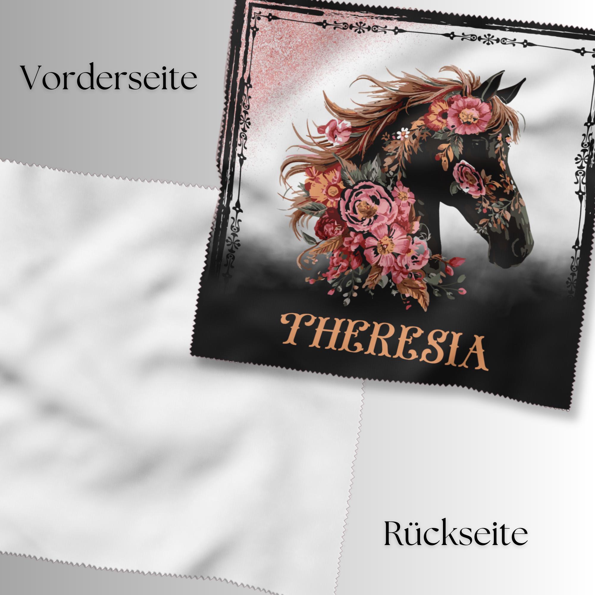 Brillenputztuch personalisiert Pferd bedrucktes Mikrofasertuch für Brillen Displays Geschenk Geburtstag Reiter Pferdeliebhaber #TI44P