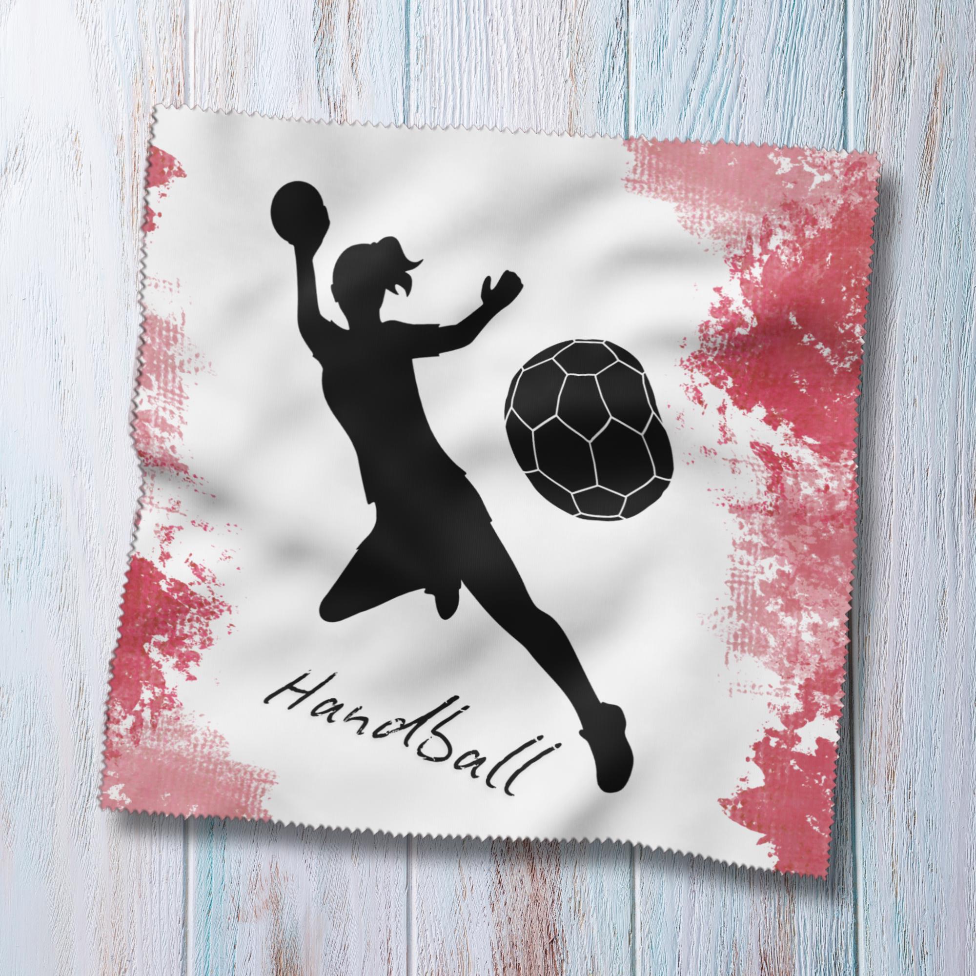 Brillenputztuch bedrucktes Mikrofasertuch für Brillen Tuch für Displays Geschenk zum Geburtstag Handballerin #SP27