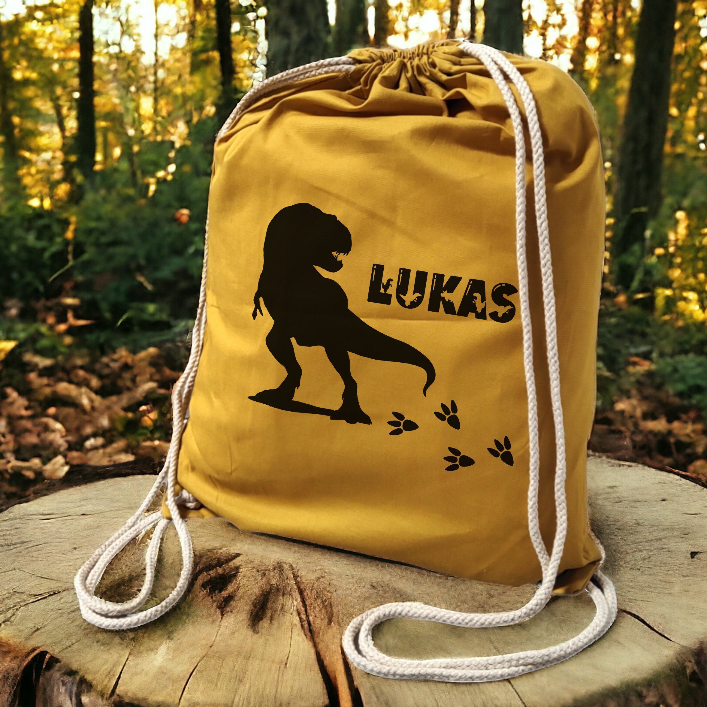 Personalisierter Turnbeutel "Dino" mit Namen zum Zuziehen | Jungen & Mädchen | Zuziehbeutel Stoffbeutel Sporttasche #TBBAUBNT Personalisierter Turnbeutel "Dino" mit Namen zum Zuziehen | Jungen & Mädchen | Zuziehbeutel Stoffbeutel Sporttasche #TBBAUBNT