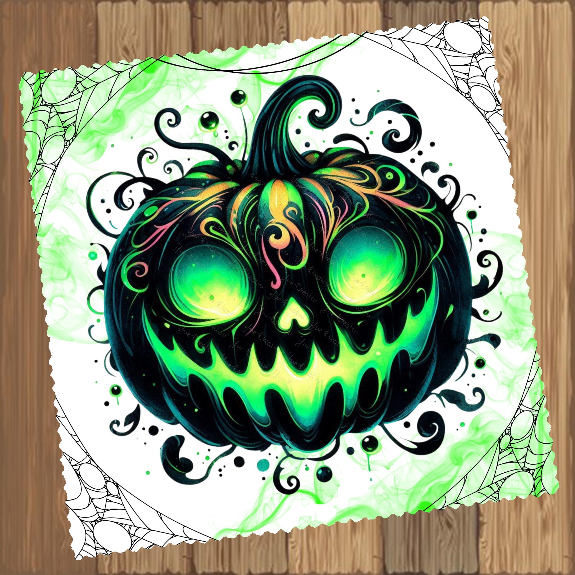 Brillenputztuch Jack O Lantern Halloween bedrucktes Mikrofasertuch für Brille Display Handy Sonnenbrille Größe 15x15 cm oder 20x20 cm #SA14