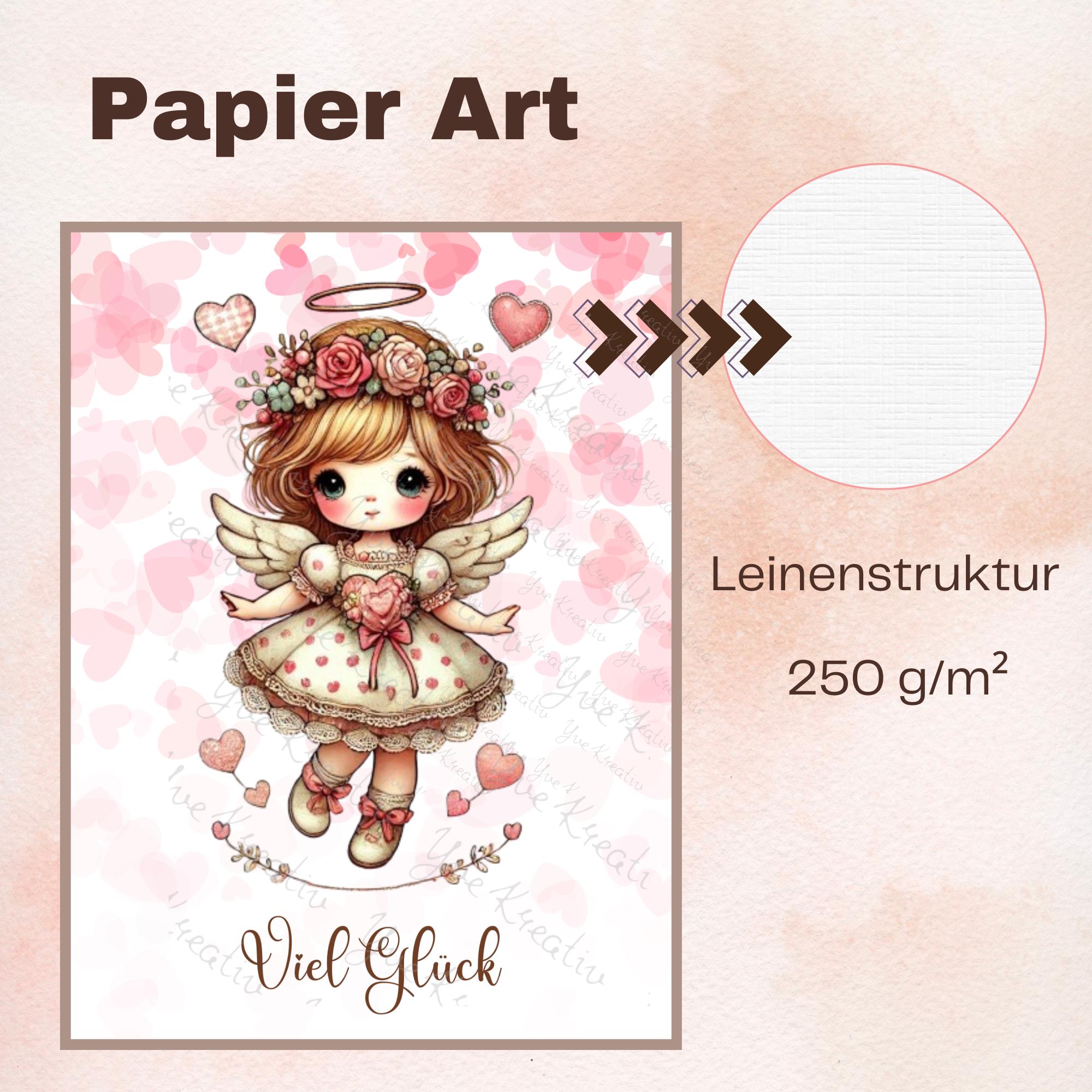 Postkarte Grußkarte Karte zum Geburtstag Gutschein Engel Viel Glück #PLS