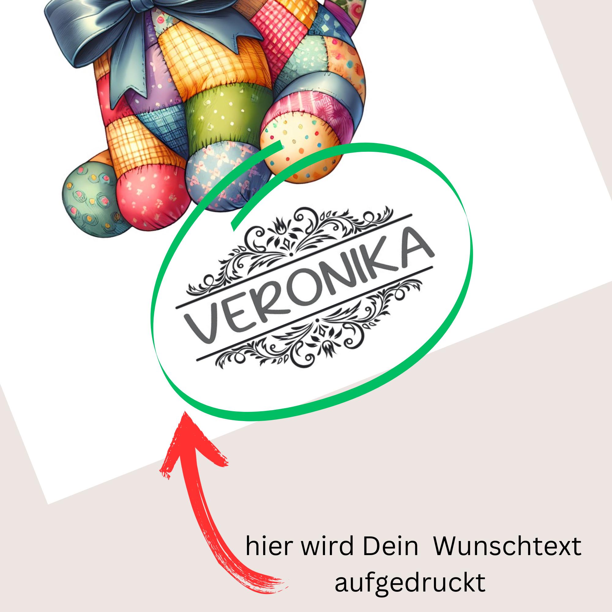Postkarte personalisiert mit Namen Grußkarte Happy Birthday Karte Geburtstag Geburtstagskarte I Patchwork Katze #PHO