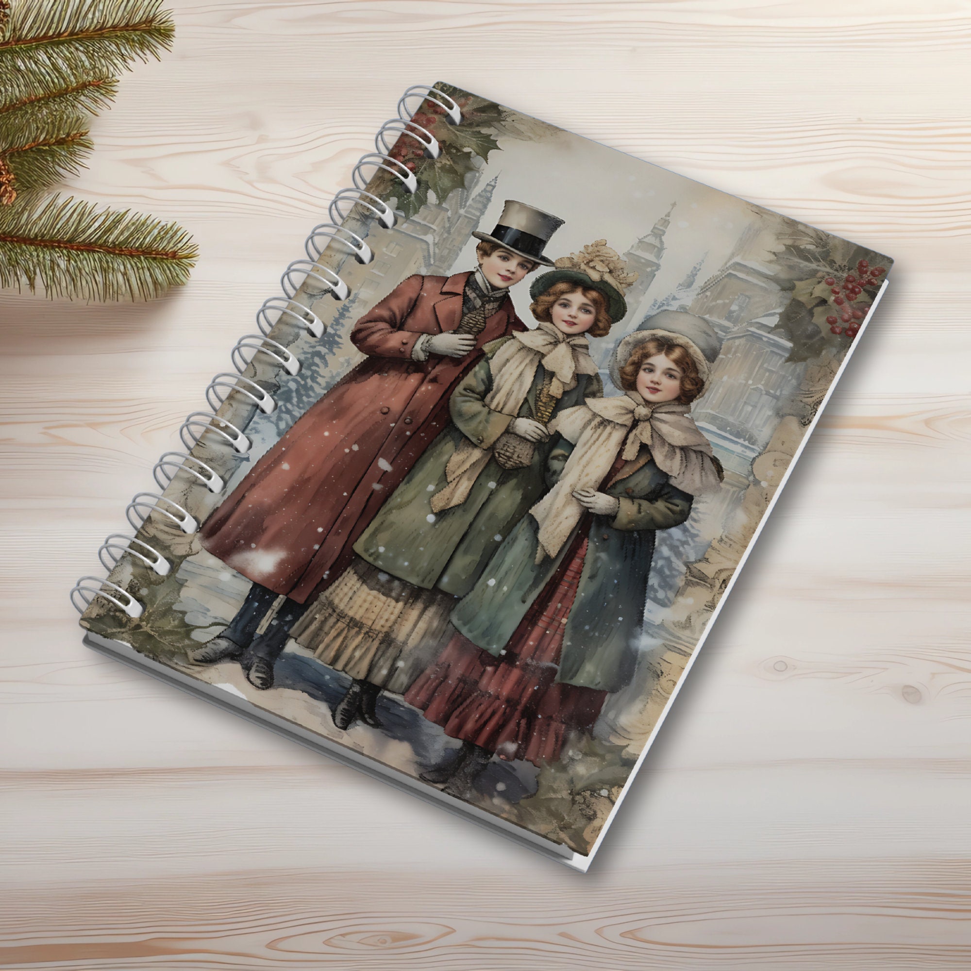 Notizblock Weihnachten DIN A6 kleiner Ringblock Schreibblock Notizbuch Zettelblock für Schule oder private Notizen  #A6SS