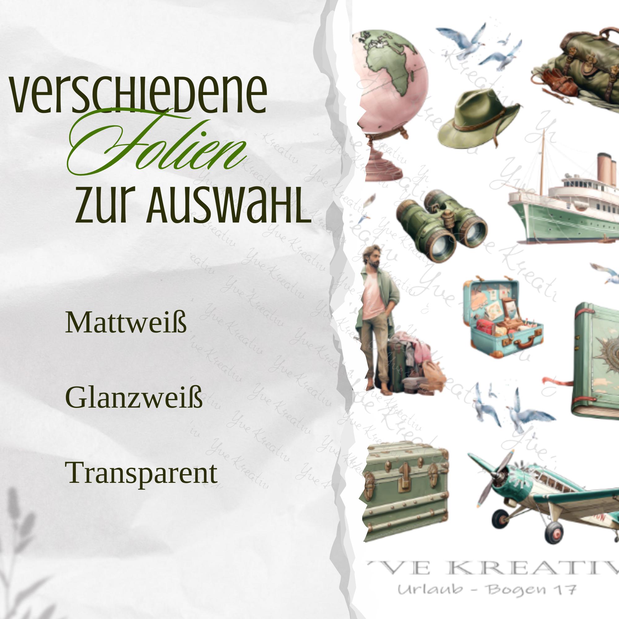 Aufkleber Reise Sticker Urlaub Reisekoffer 3 Stickerbogen zur Auswahl in Weiß - Transparent - Matt - Glanz #SBA6 Aufkleber Reise Sticker Urlaub Reisekoffer 3 Stickerbogen zur Auswahl in Weiß - Transparent - Matt - Glanz #SBA6