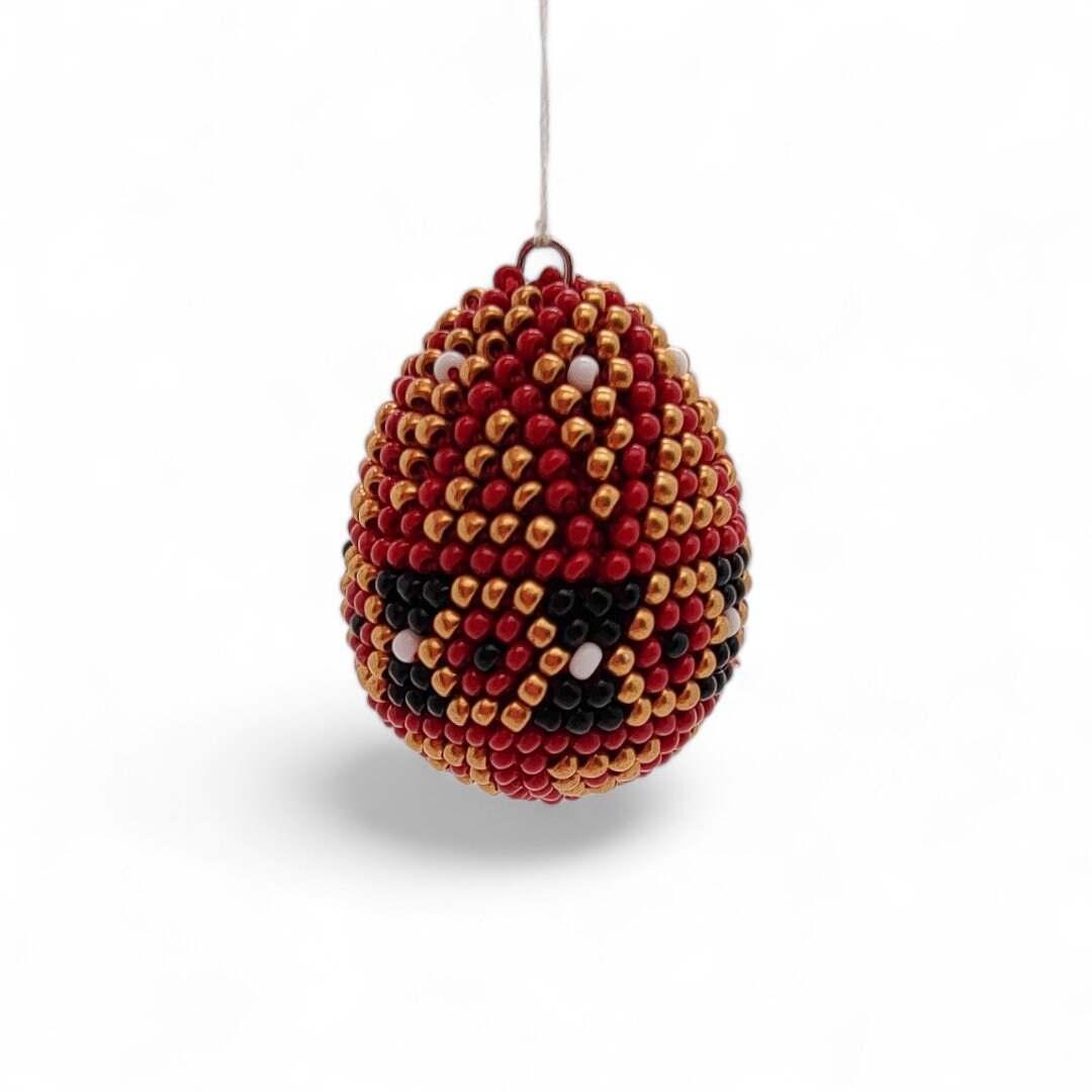 Osterei - Dekoei aus hunderten Miniperlen gehäkelt Osterdekoration Osterschmuck zum Aufhängen #781483713