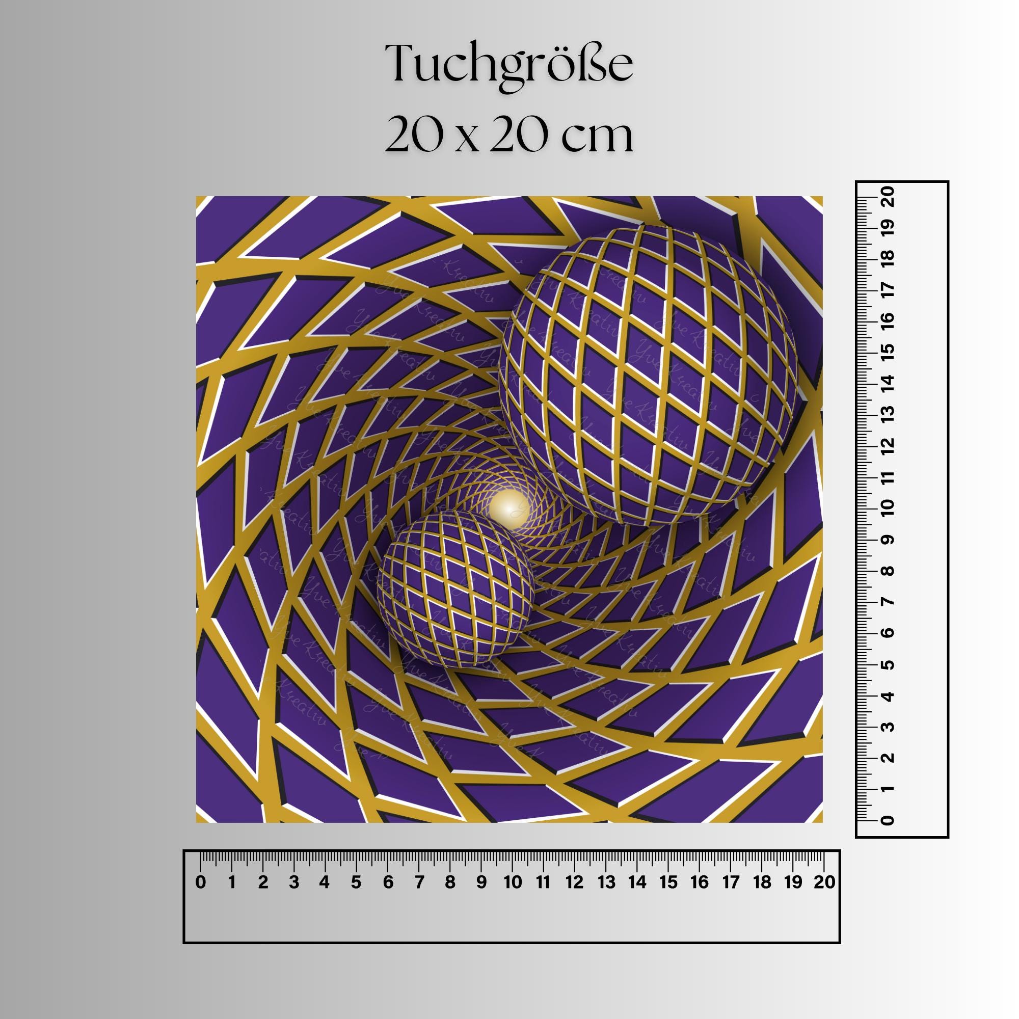 Brillenputztuch Optische Täuschung bedrucktes Mikrofasertuch für Brille Sonnenbrille Displays Handyputztuch Brillentuch Mikrofaser #AL73 D