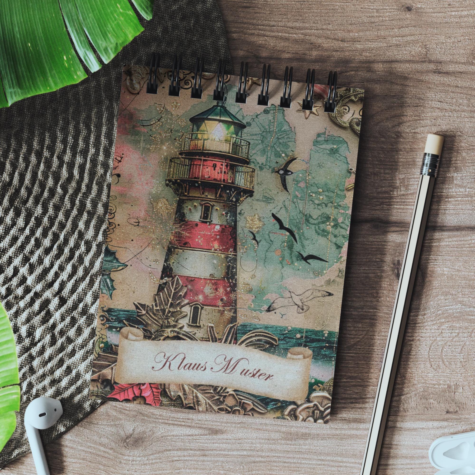 Notizblock Maritim personalisiert mit Namen DIN A6 kleiner Ringblock Leuchtturm Schreibblock Notizbuch Zettelblock #A6SO Notizblock Maritim personalisiert mit Namen DIN A6 kleiner Ringblock Leuchtturm Schreibblock Notizbuch Zettelblock #A6SO